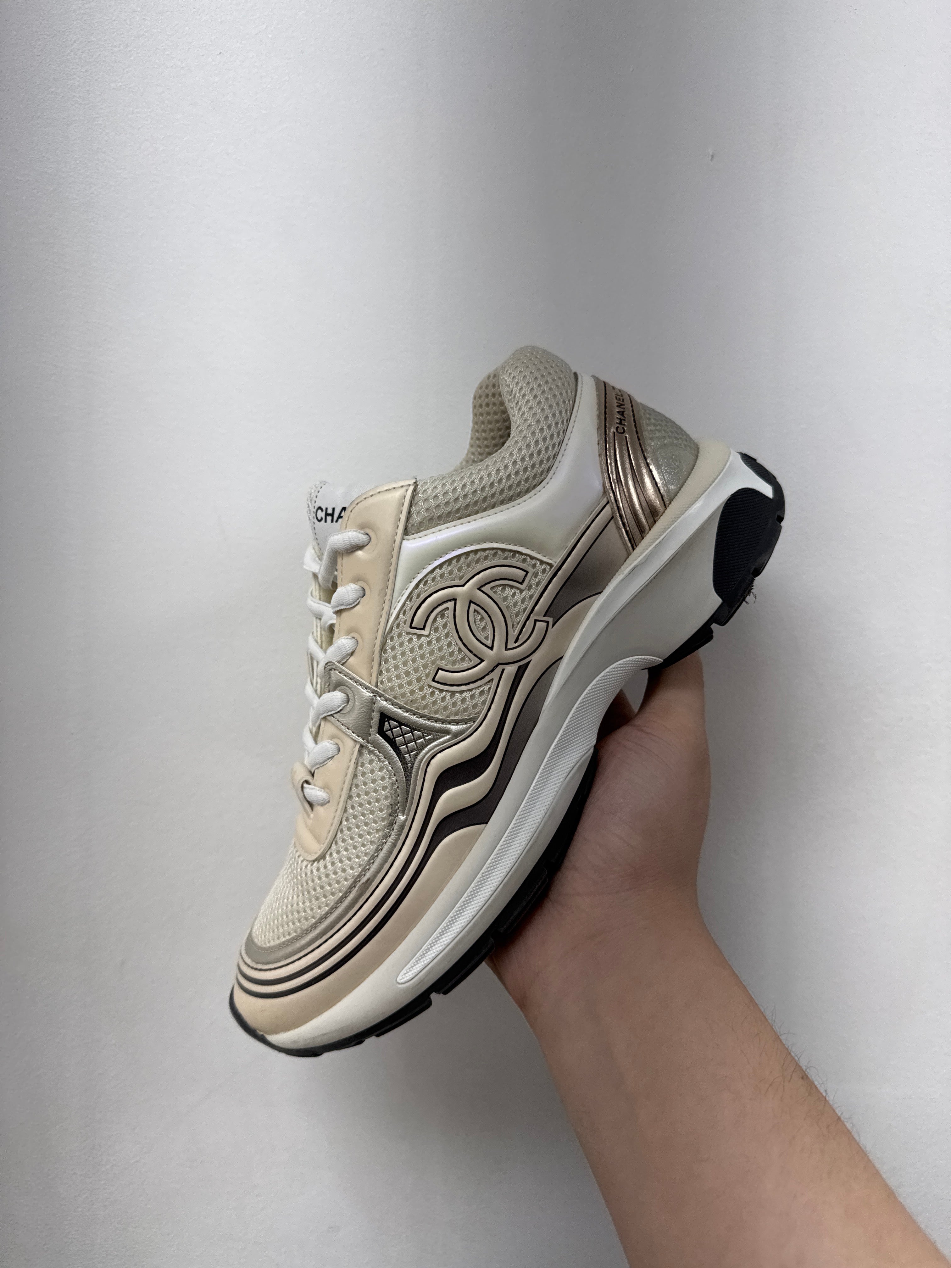 Chanel Nude CC Trainer Sneakers