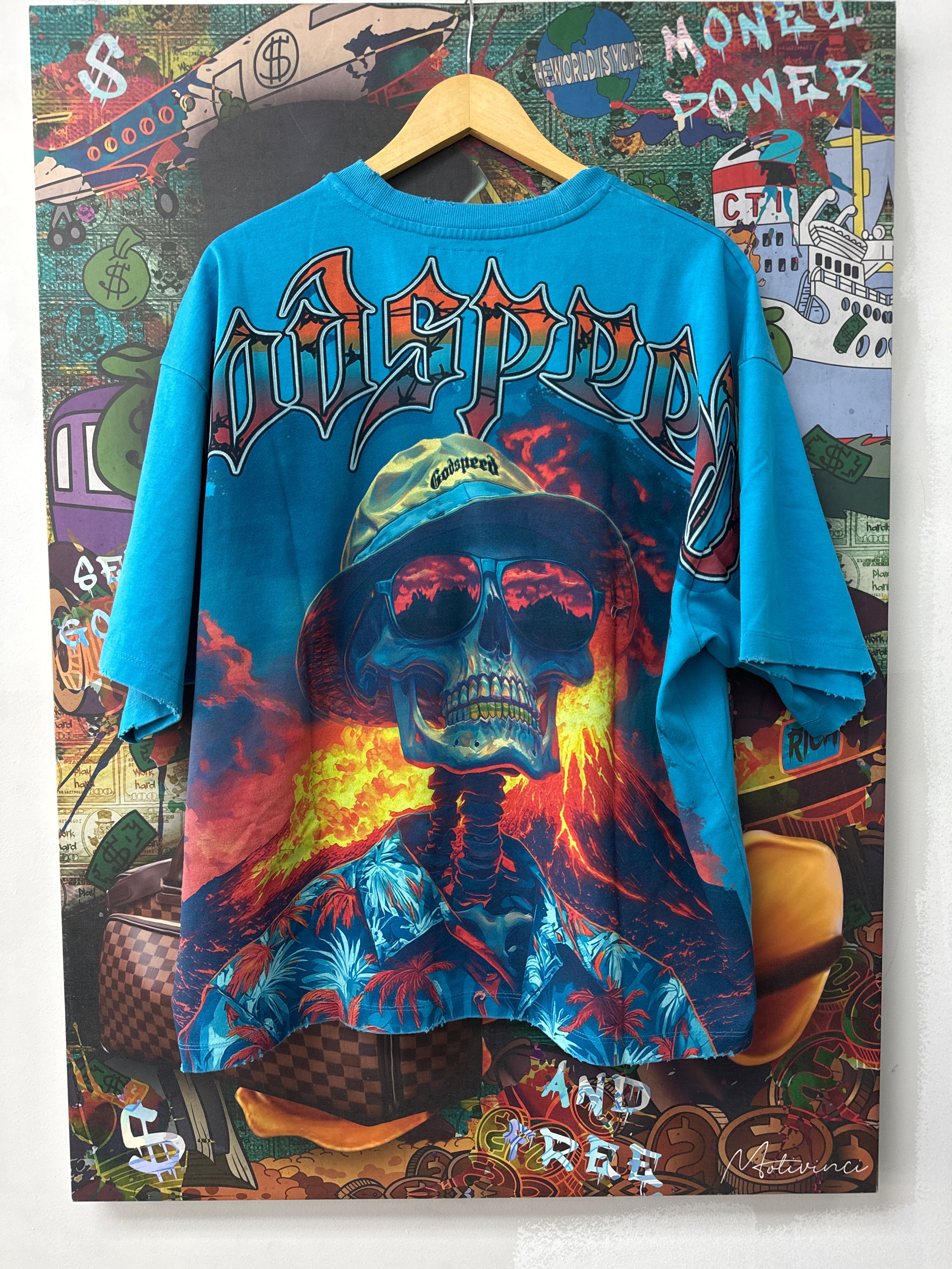 Godspeed 'Natural Disaster' Panther Blue Tee