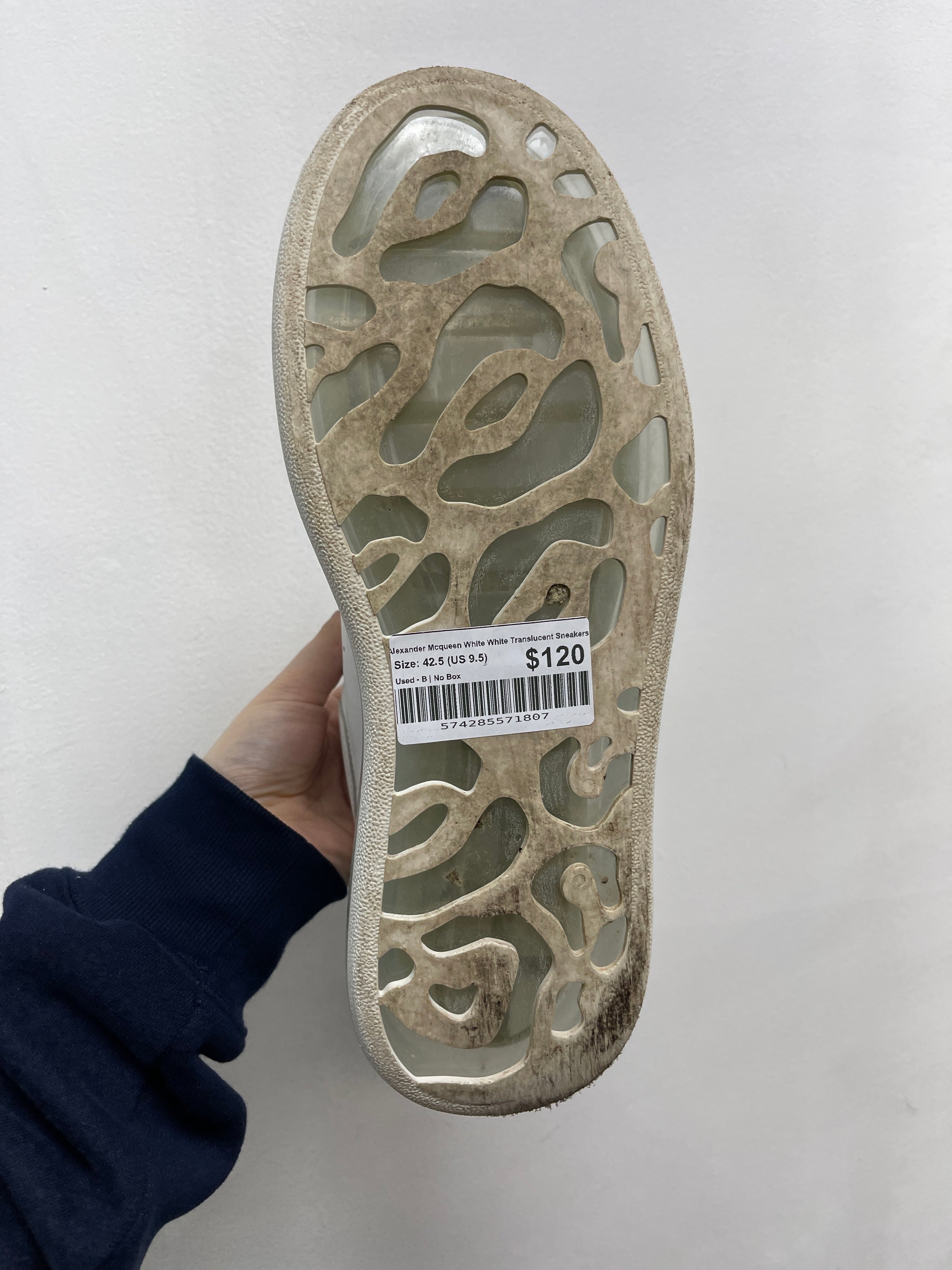 Alexander Mcqueen White White Translucent Sneakers