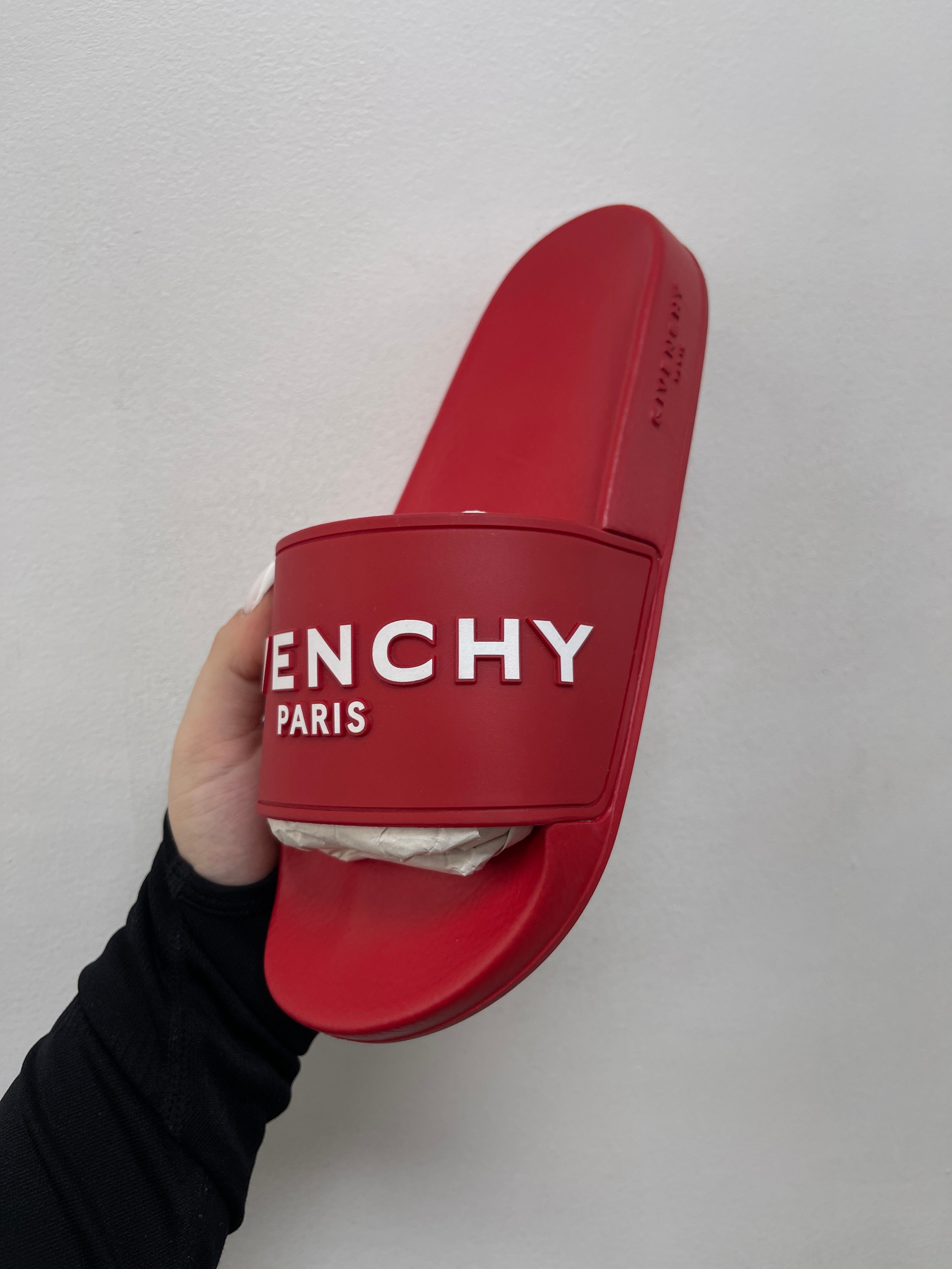 Givenchy Red White Slides