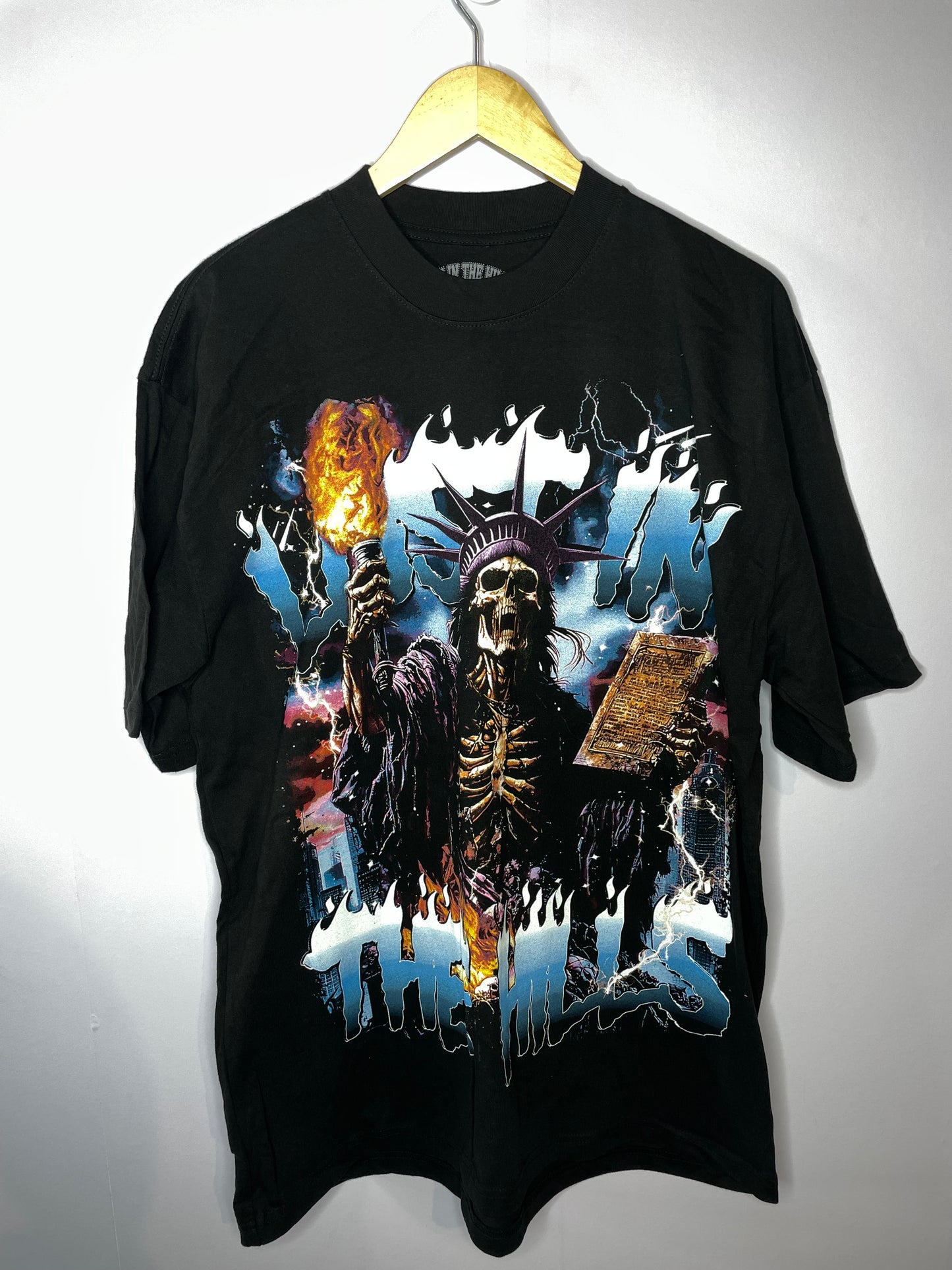 Lost Hills Flames Tee Black