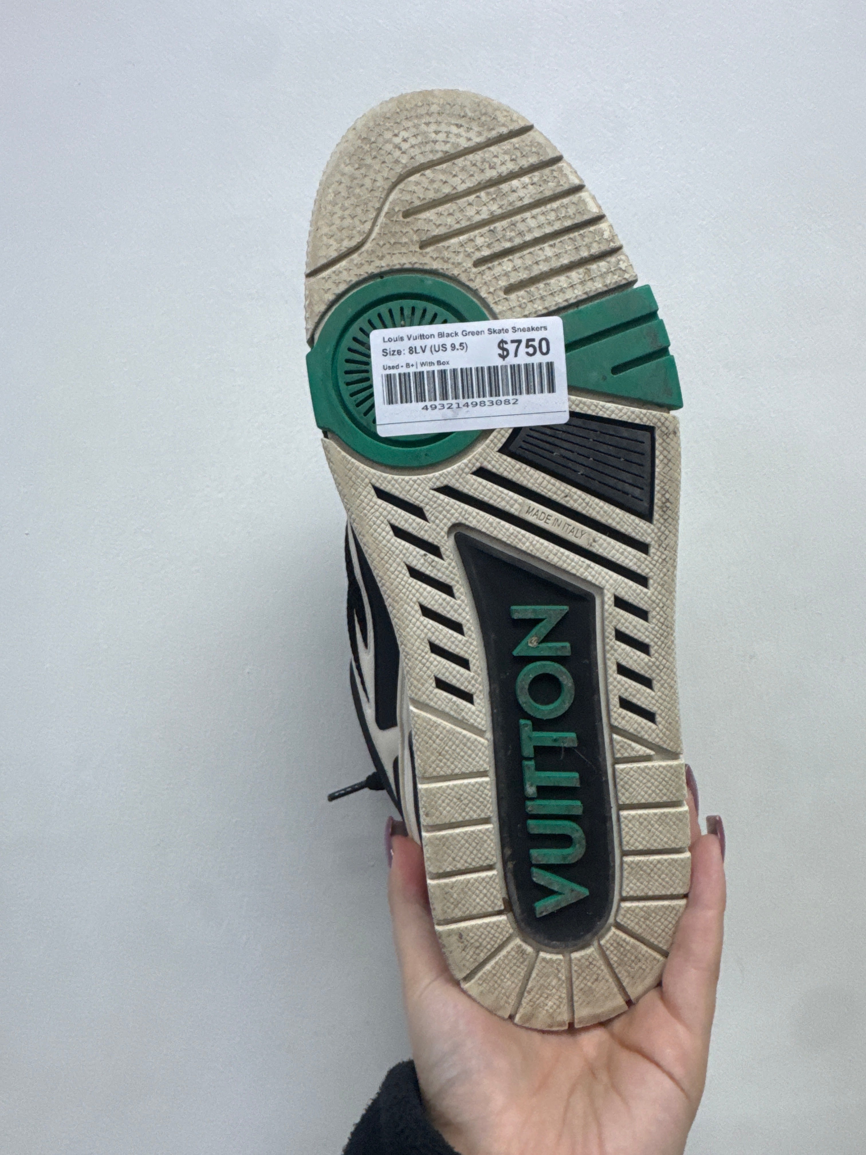 Louis Vuitton Black Green Skate Sneakers