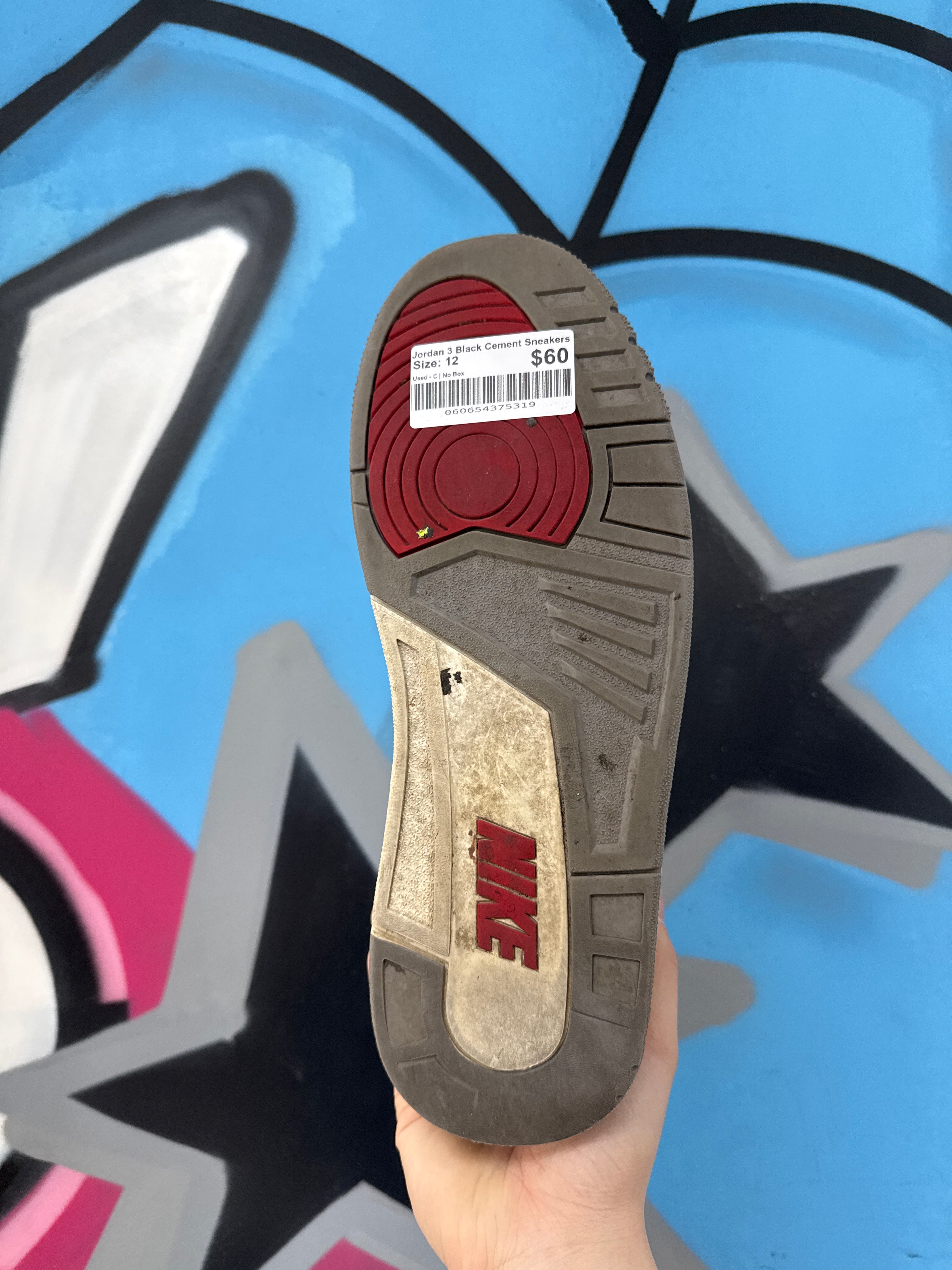 Jordan 3 Black Cement Sneakers