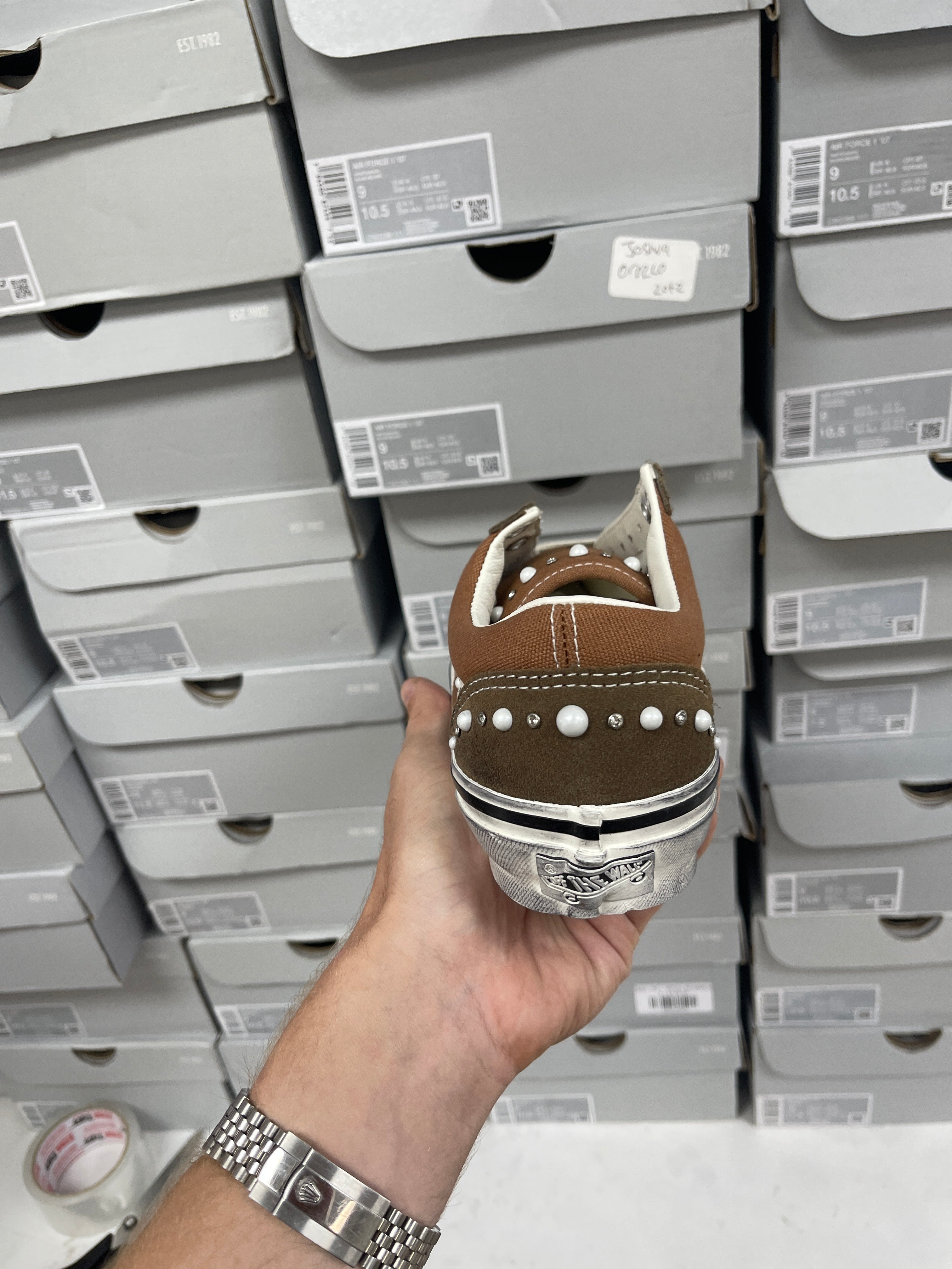 Vans Cocoa Brown Pearlized Sneakers