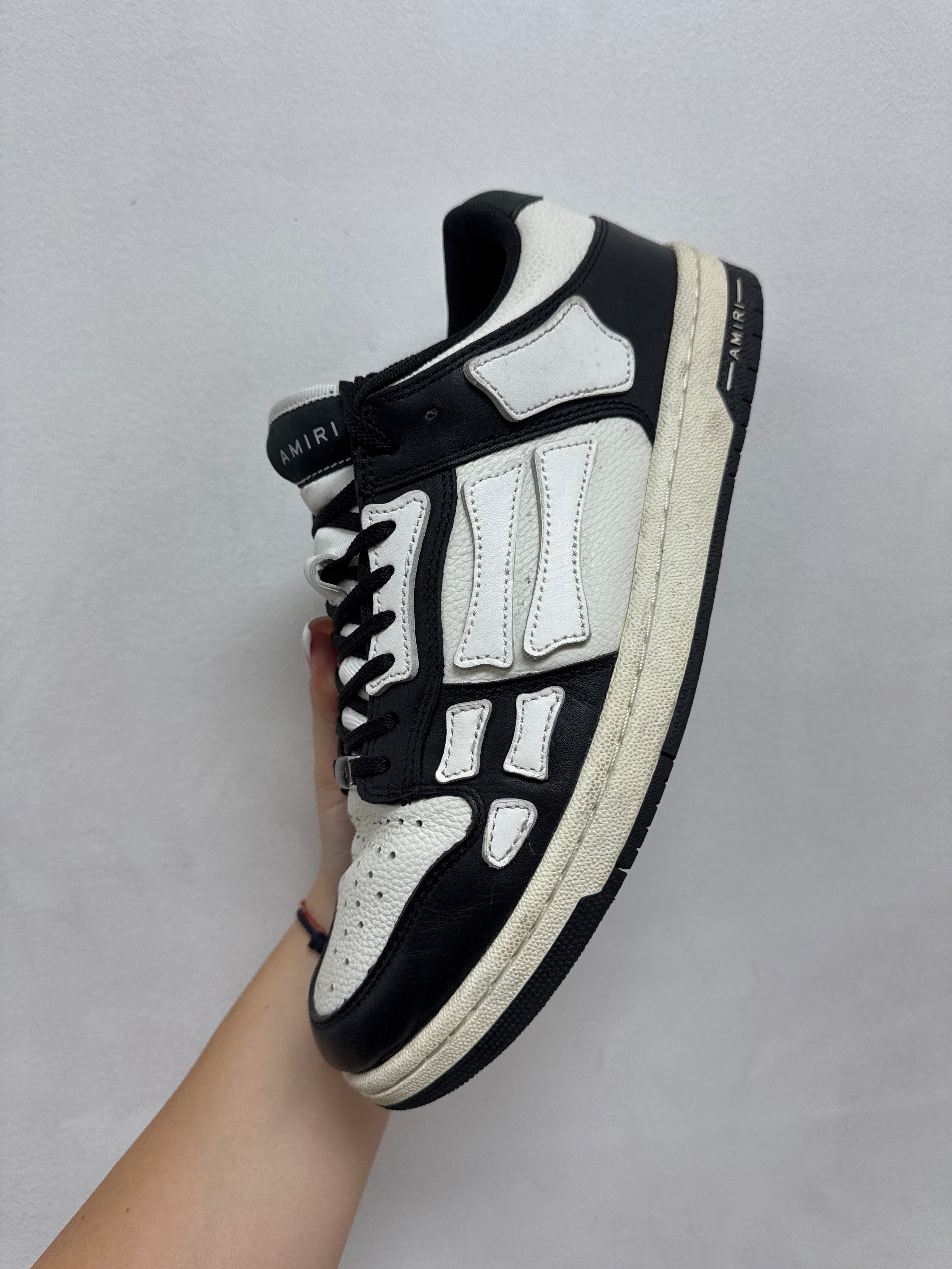 Amiri Black White Skel Top Low Sneakers