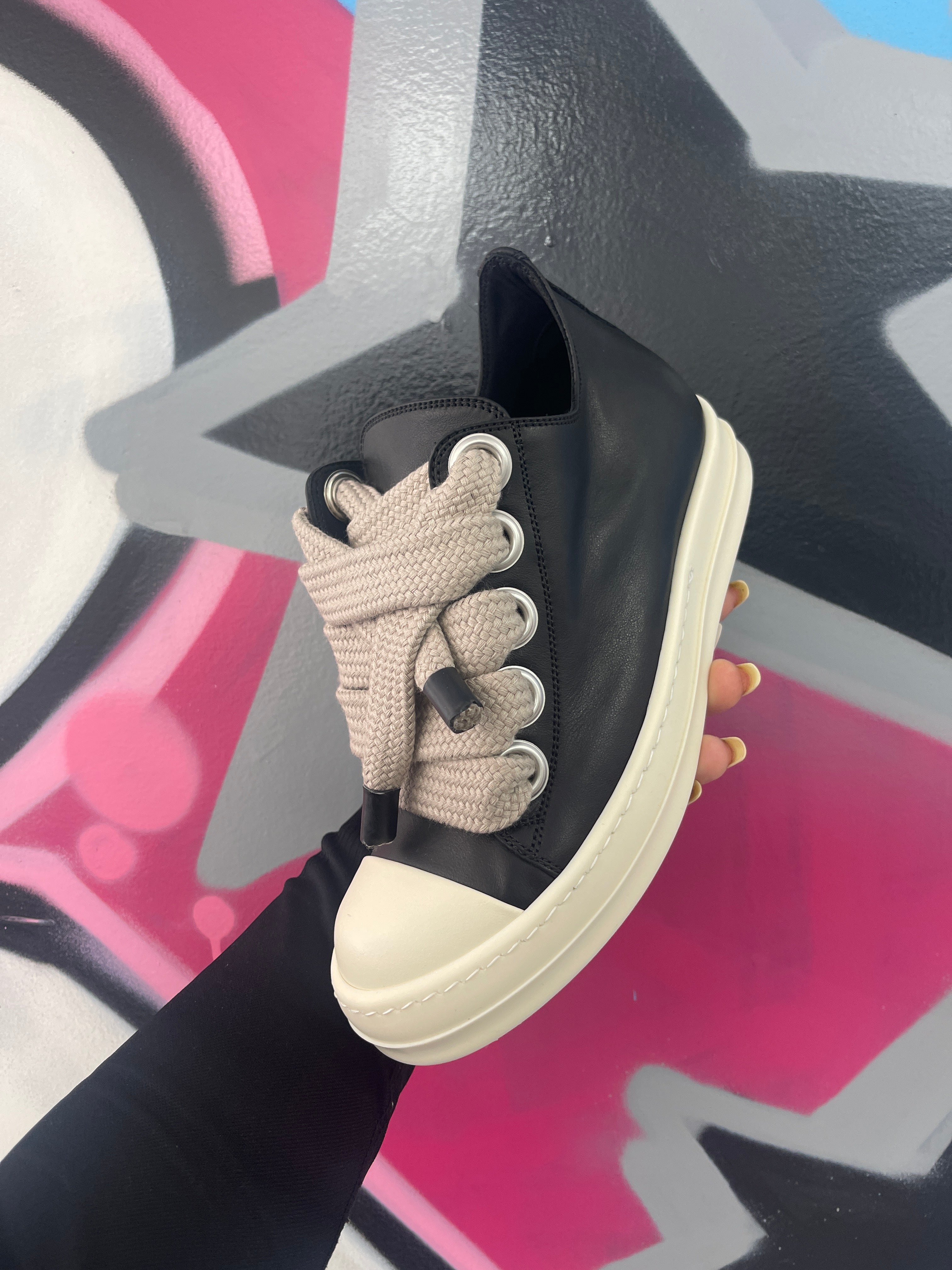 Rick Owens Mainline Porterville Jumbo Low Black New With Box
