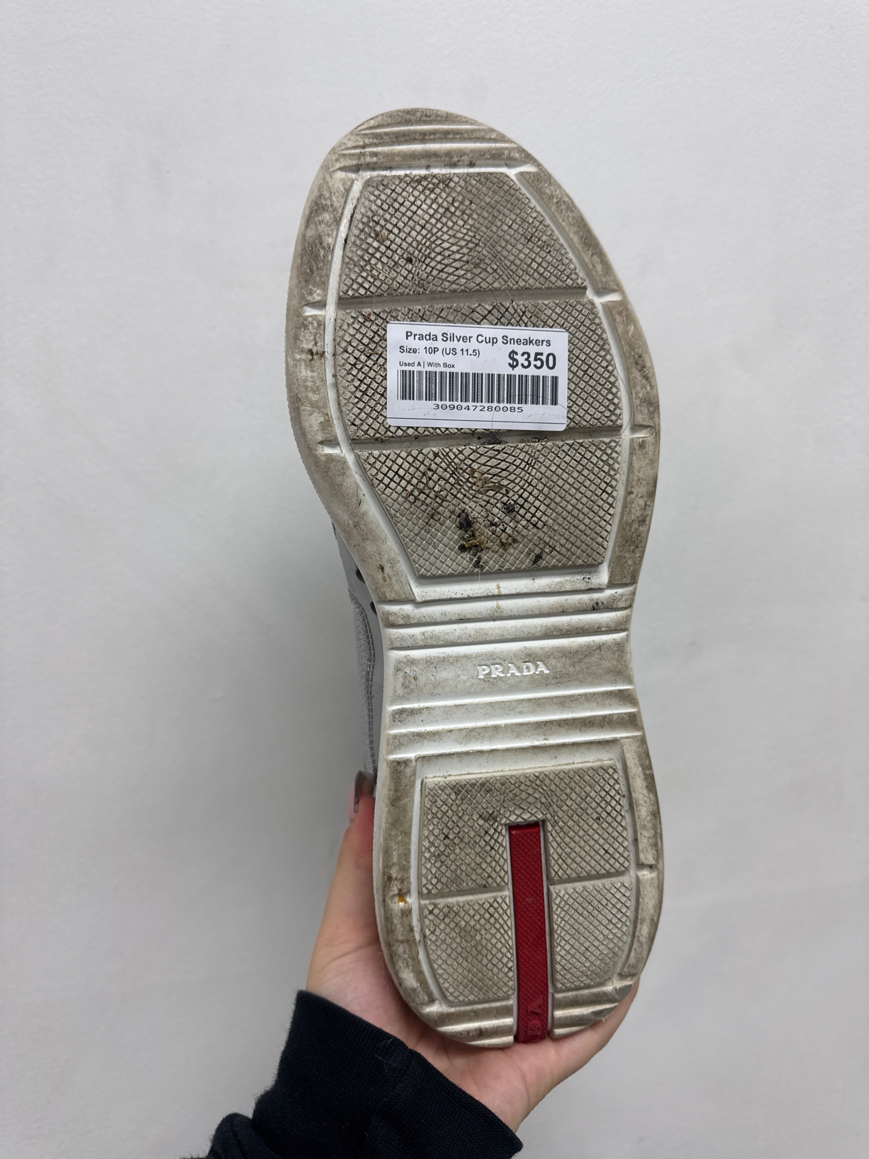 Prada Silver Cup Sneakers