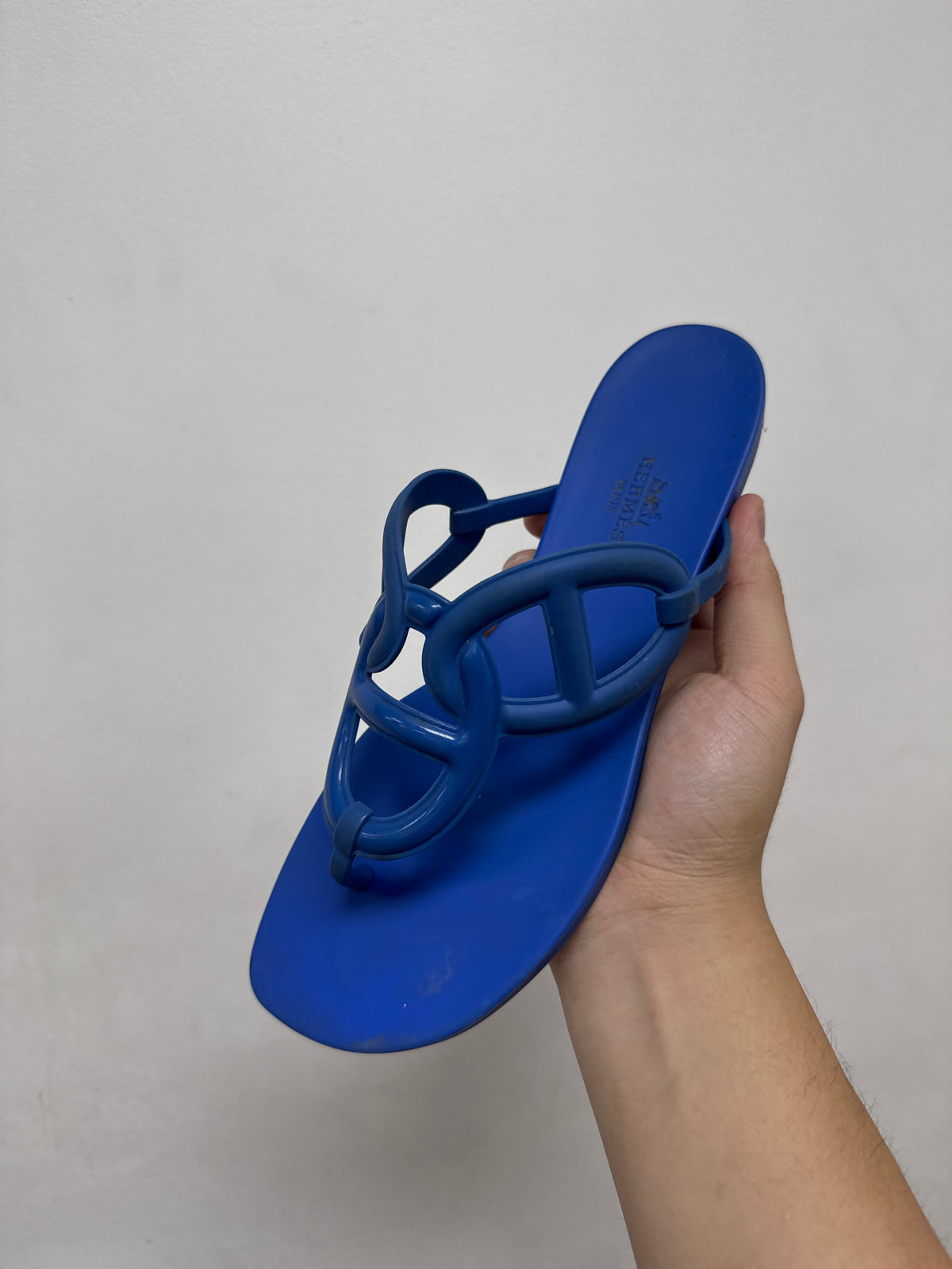 Hermes Blue Egerie Sandals