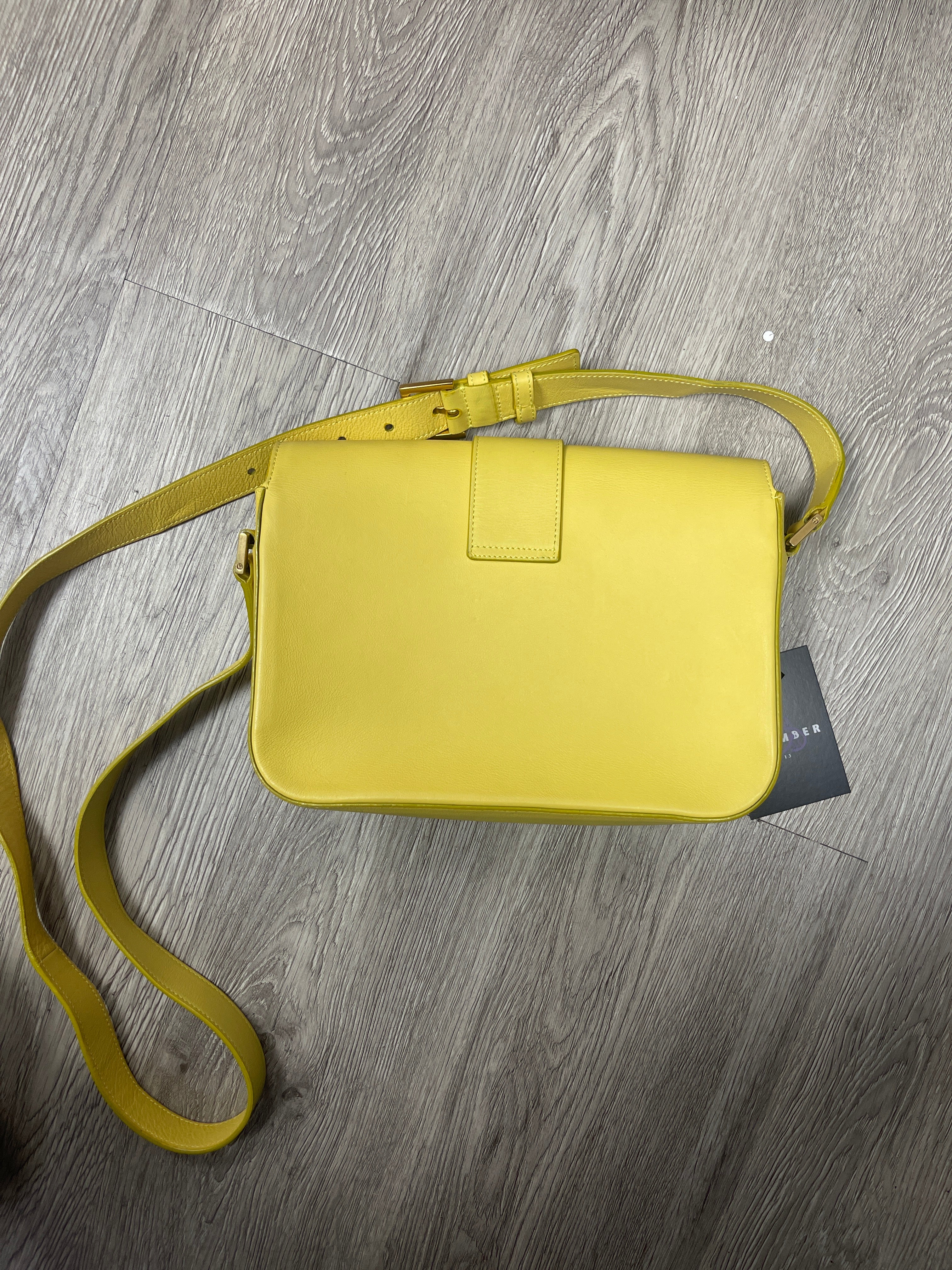 YSL Chyc Leather Classic Y Yellow Crossbody Bag Lightly Worn One Size N/A