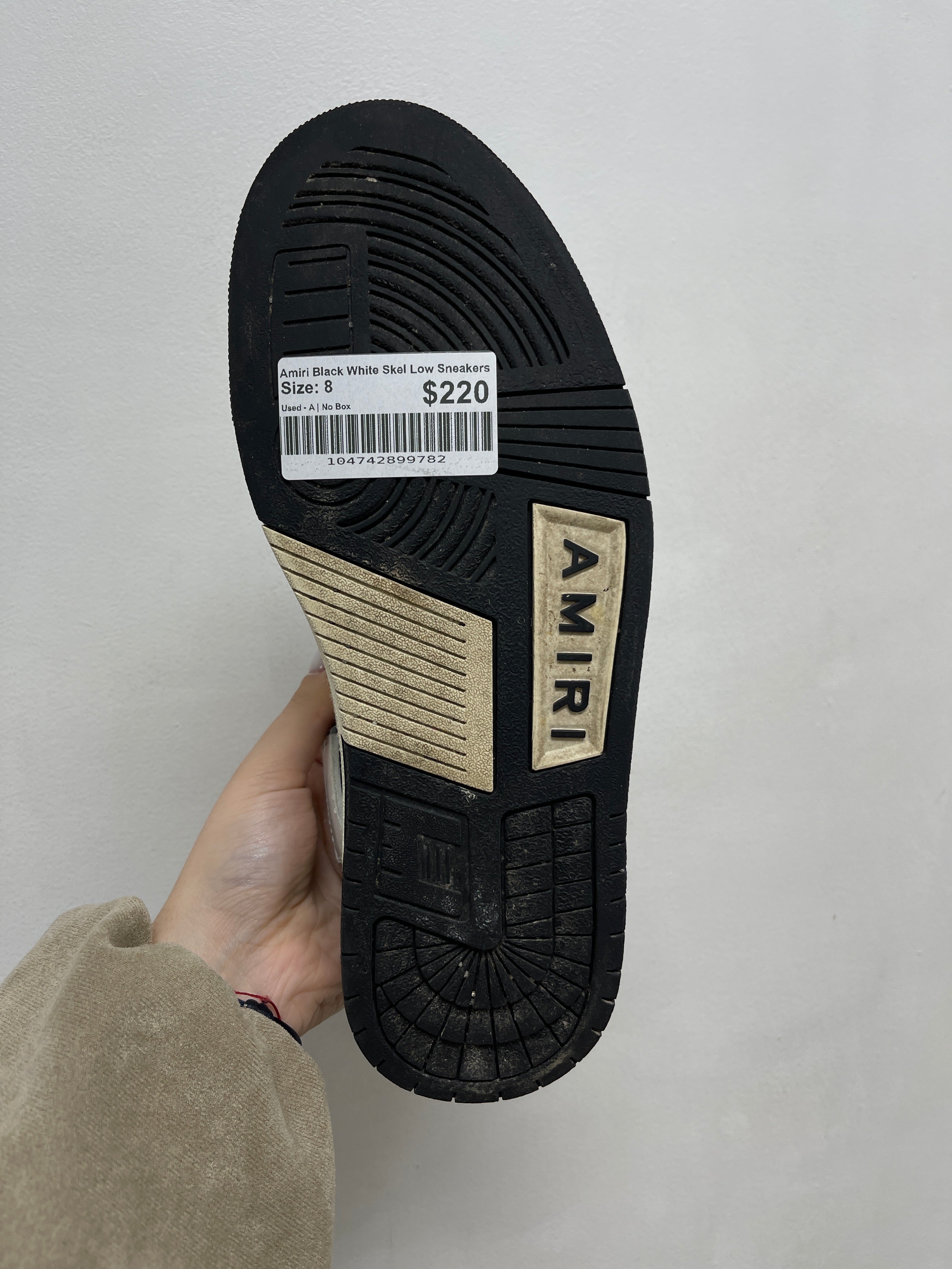 Amiri Black White Skel Low Sneakers