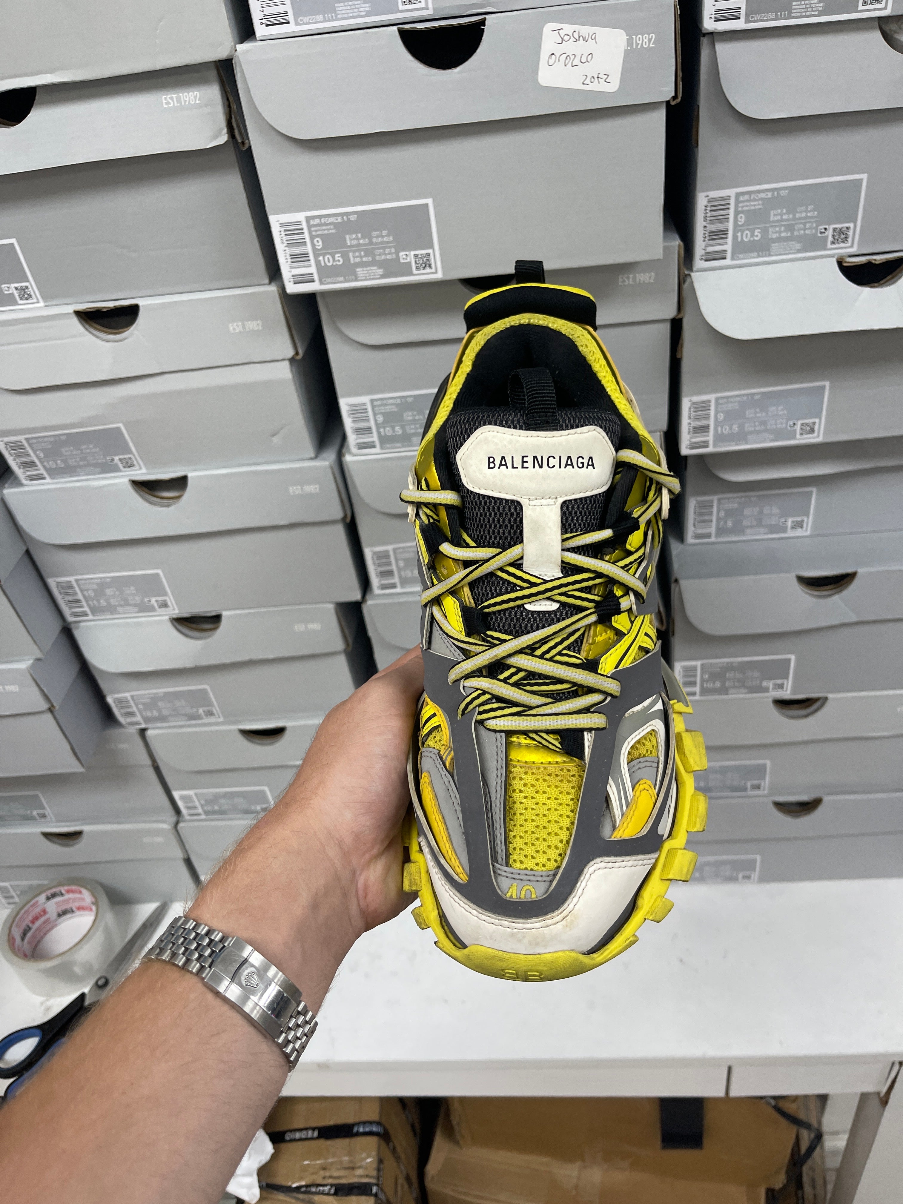 Balenciaga Yellow Grey Track Sneakers