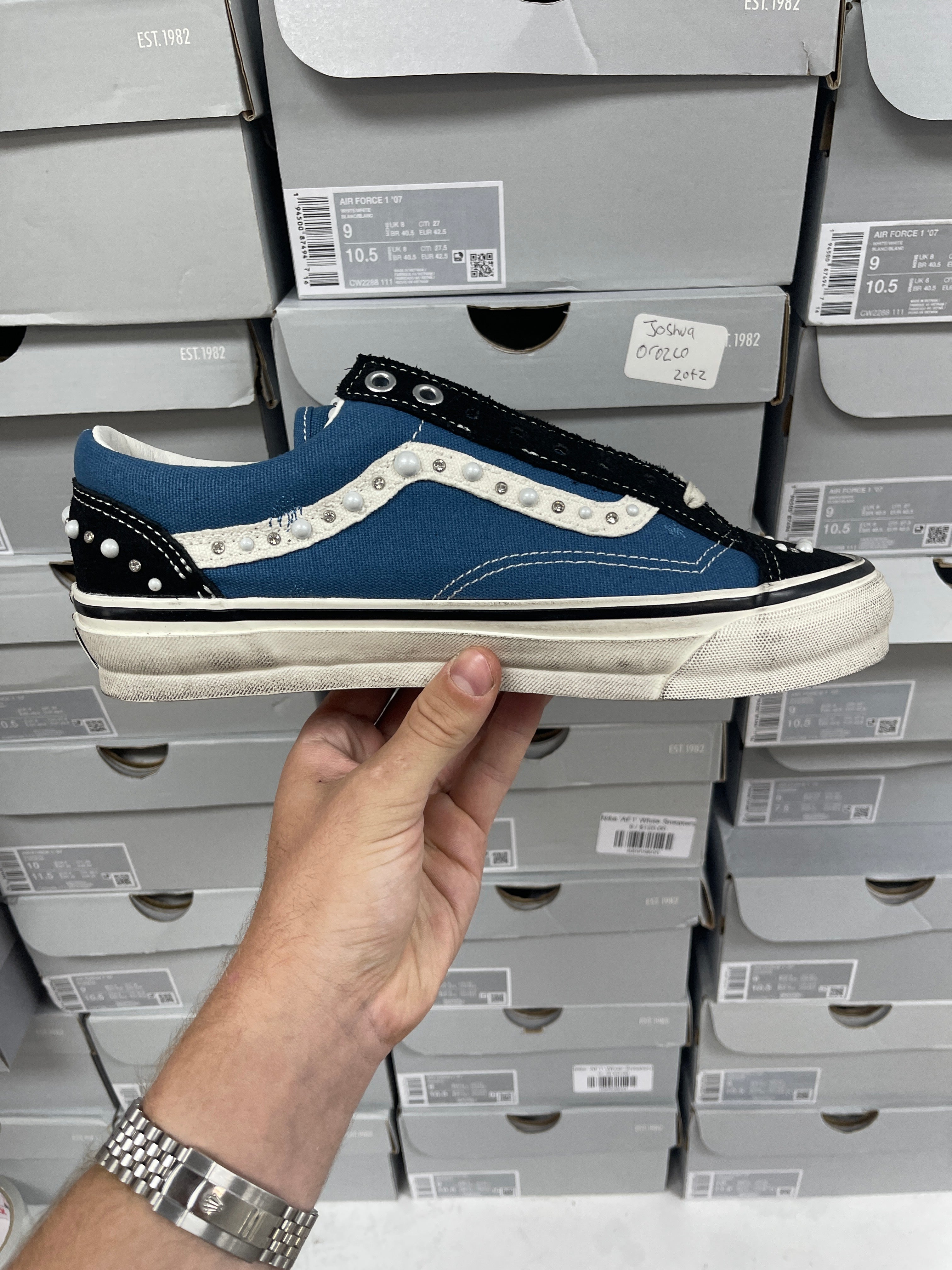 Vans Blue Pearlized Sneakers