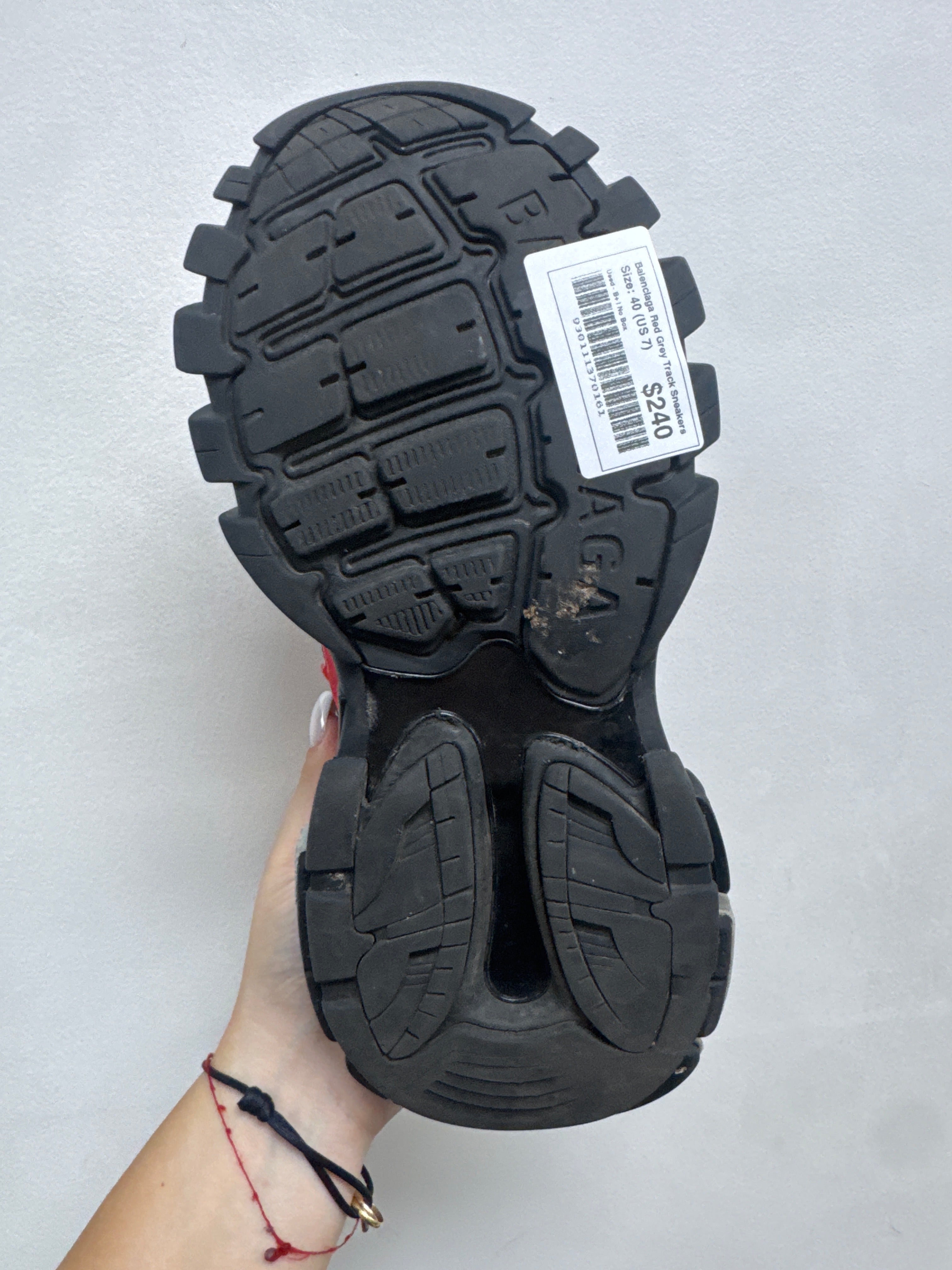 Balenciaga Red Grey Track Sneakers