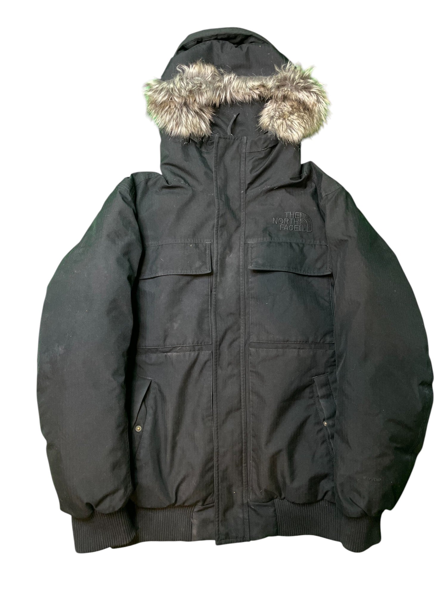 The North Face Fur Bomber Black Coat