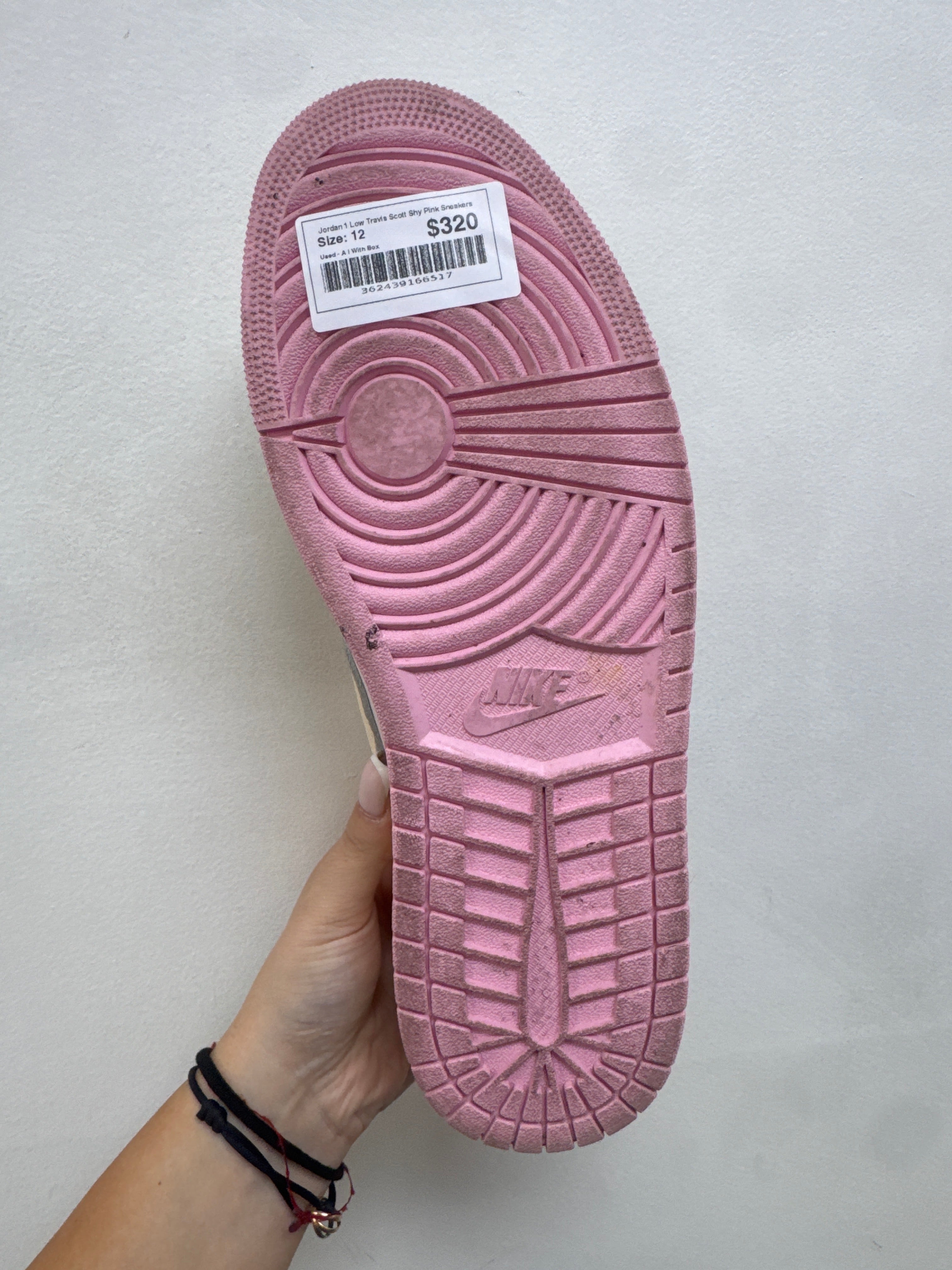 Jordan 1 Low Travis Scott Shy Pink Sneakers