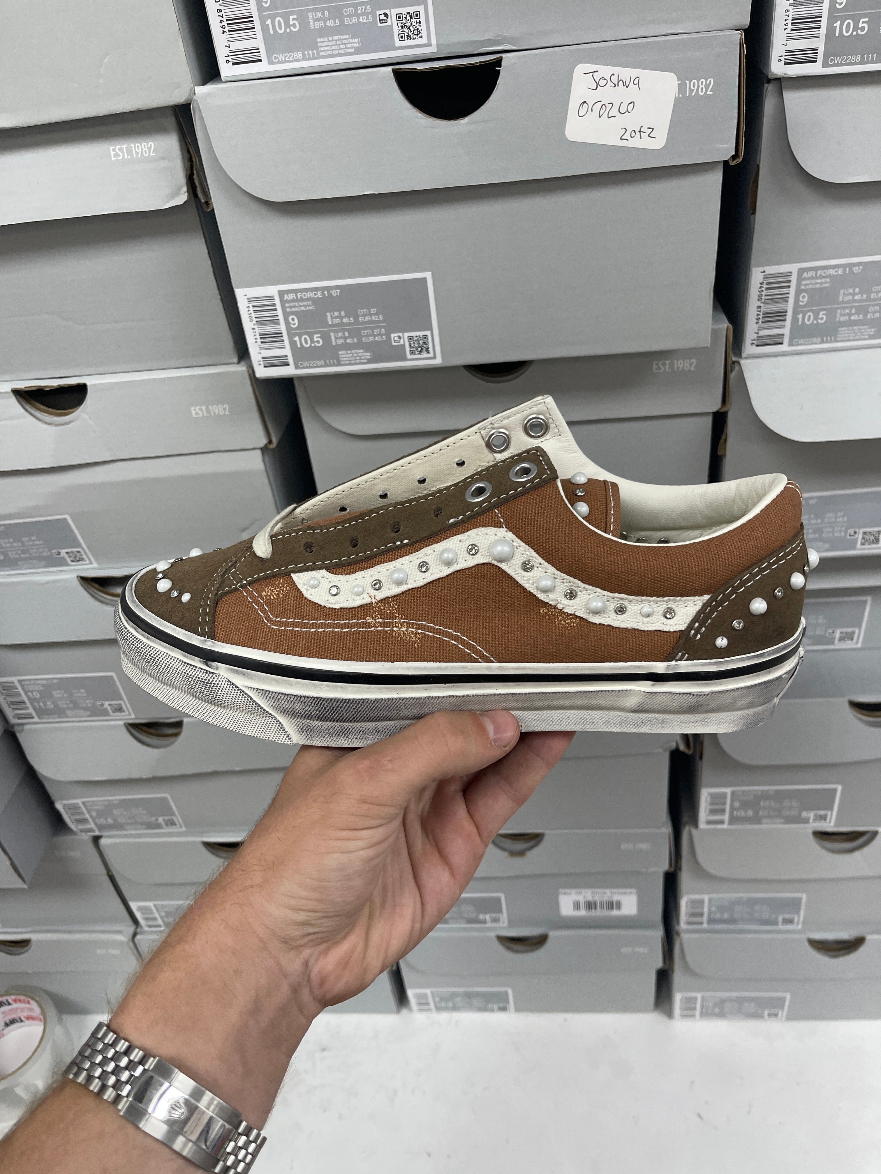 Vans Cocoa Brown Pearlized Sneakers