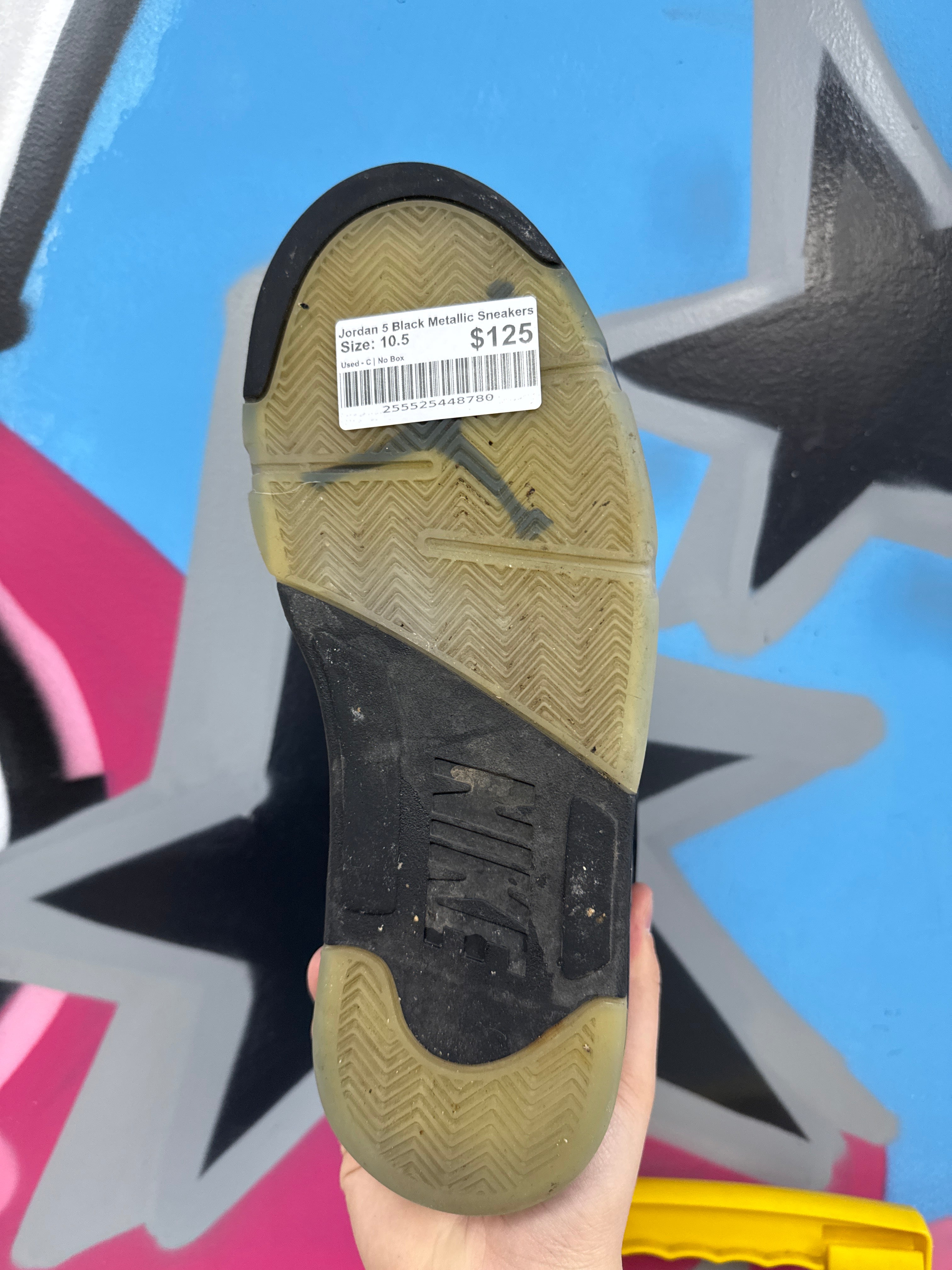 Jordan 5 Black Metallic Sneakers