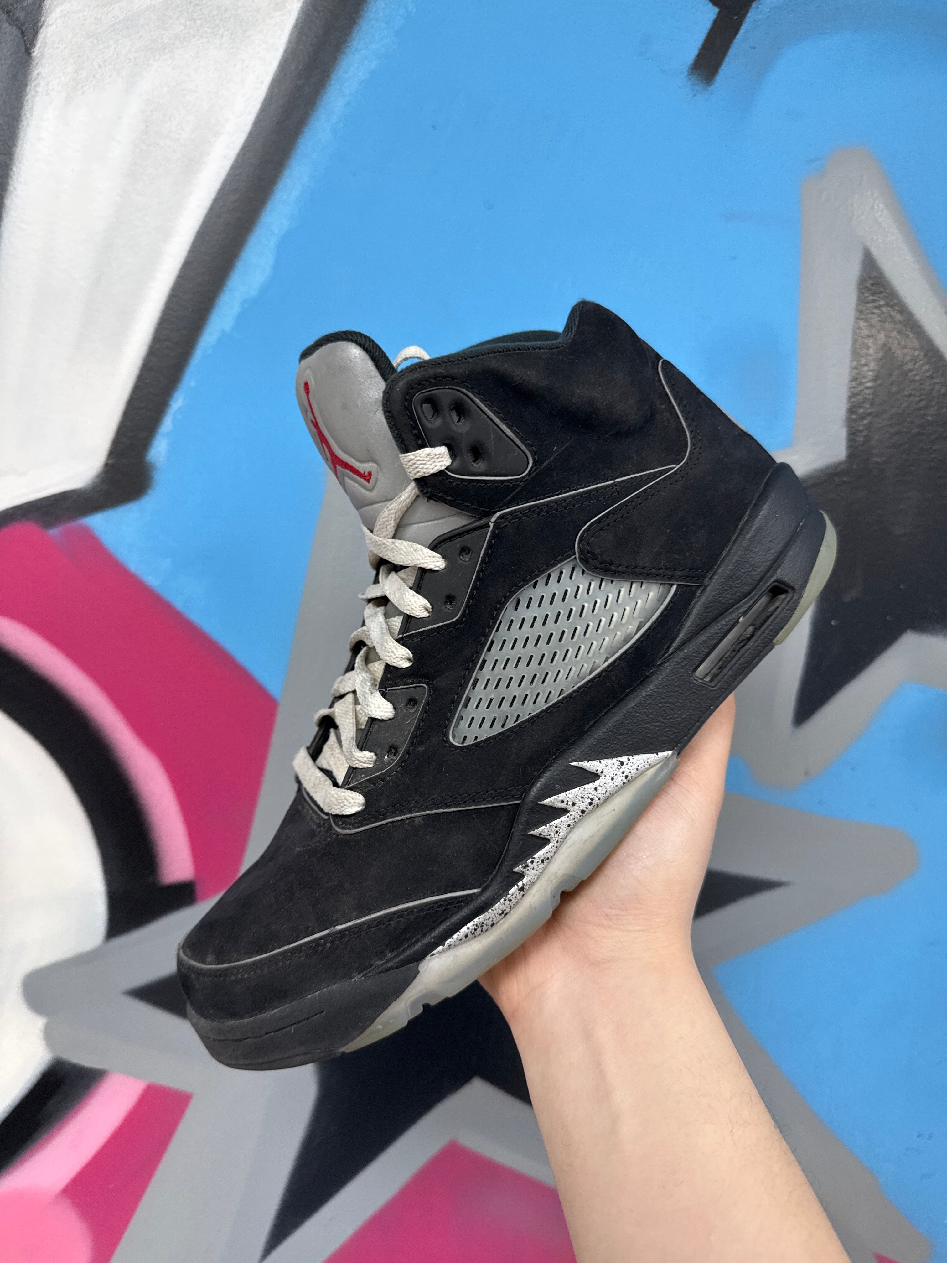 Jordan 5 Black Metallic Sneakers