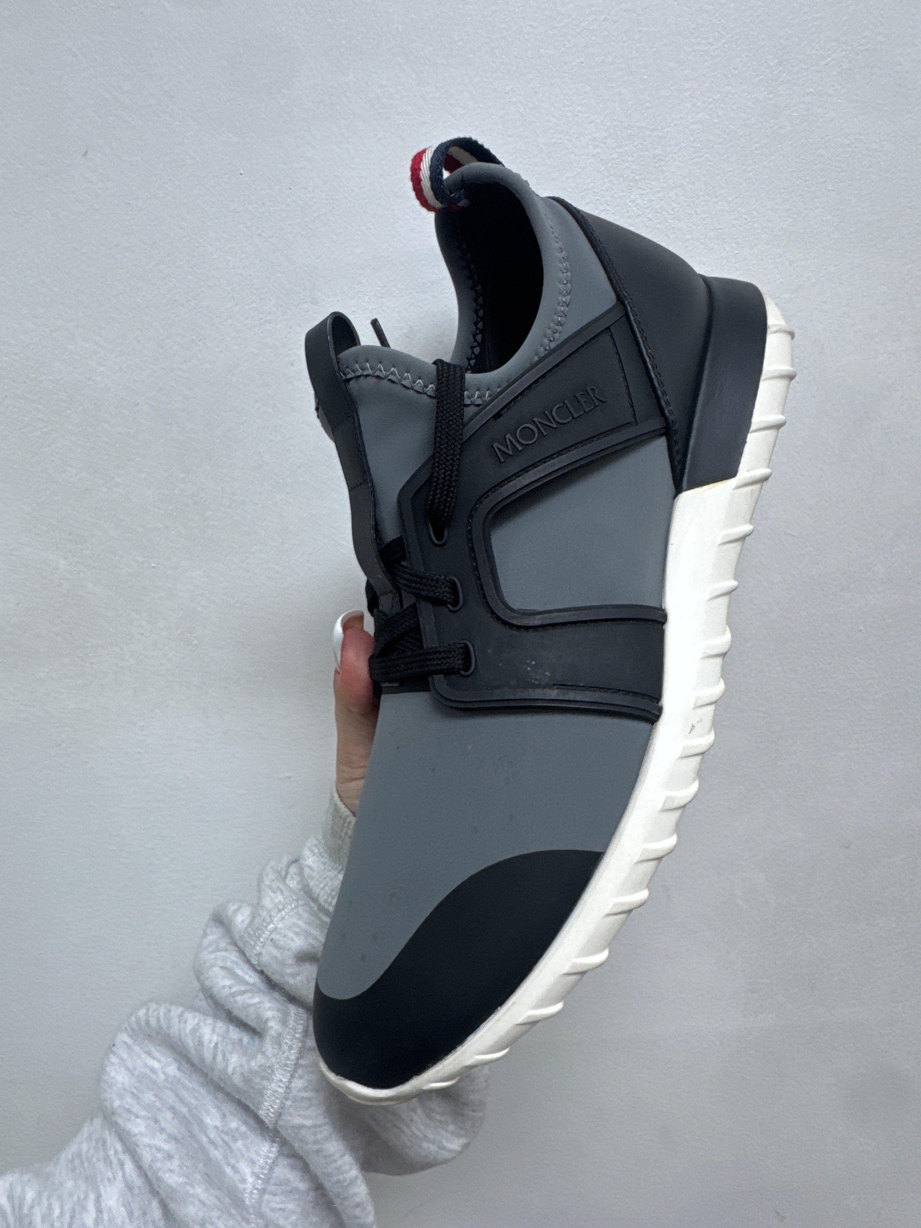 Moncler Black Grey Runner Sneakers