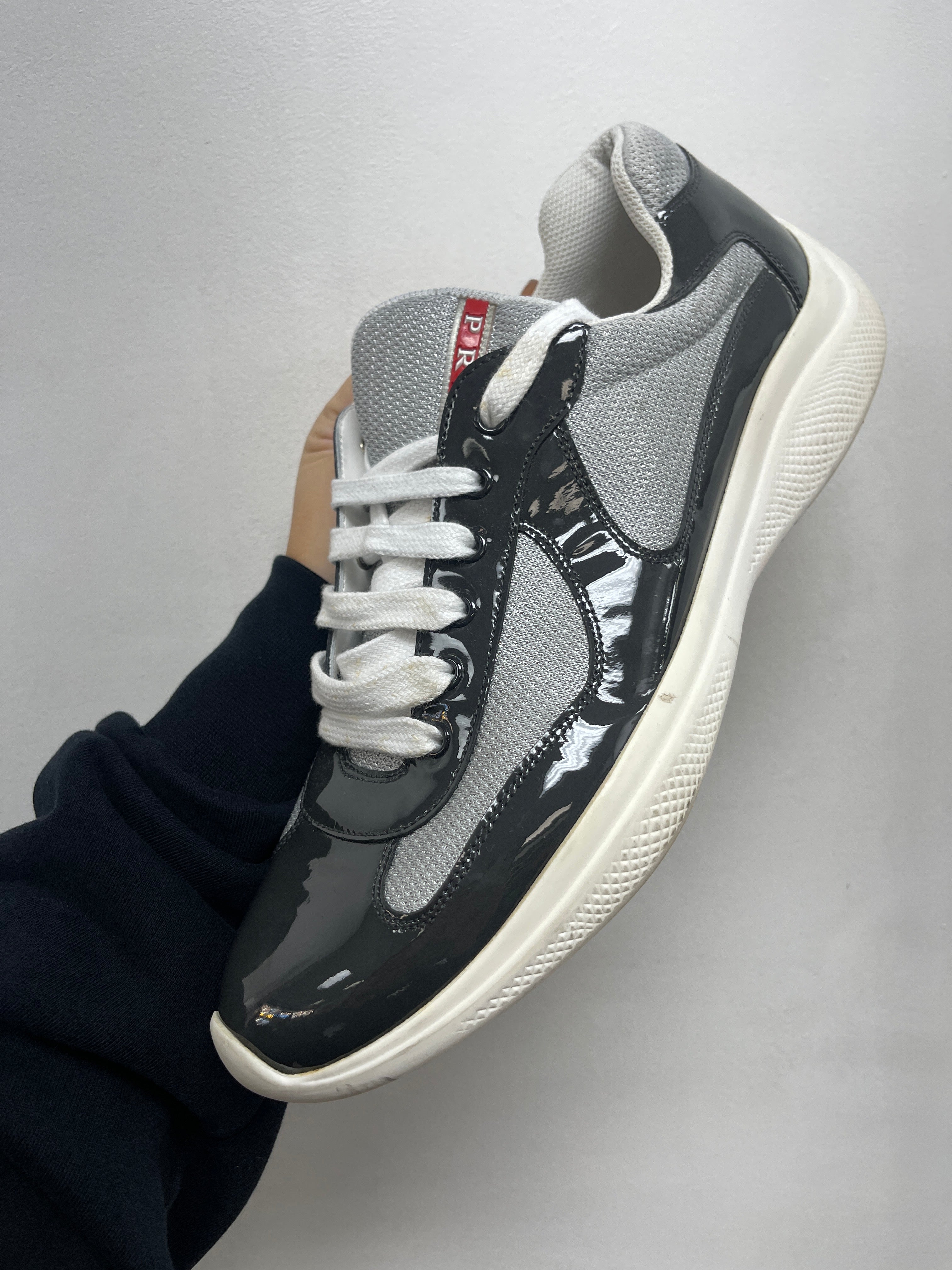 Prada Dark Grey Cups Sneakers