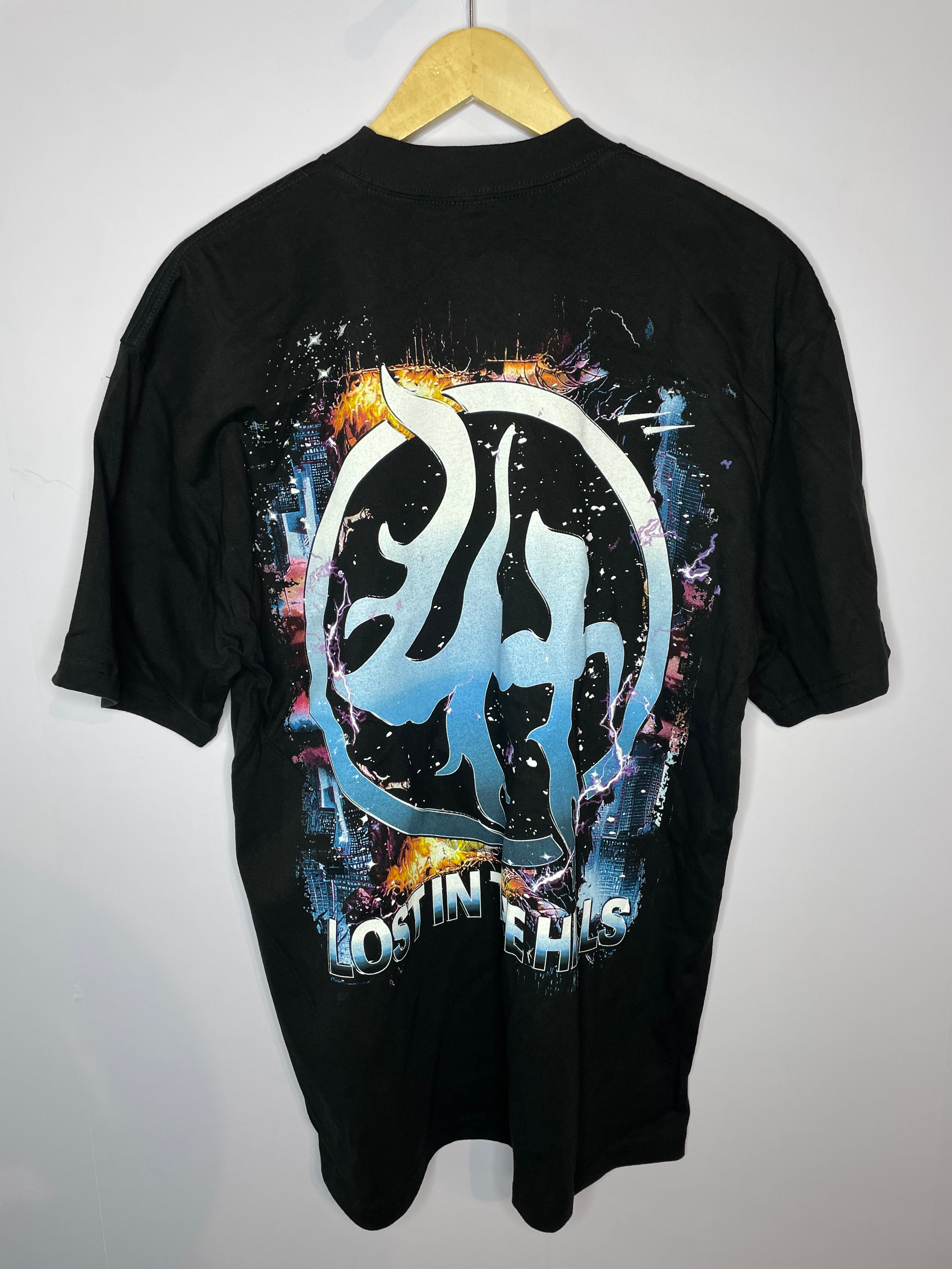 Lost Hills Flames Tee Black