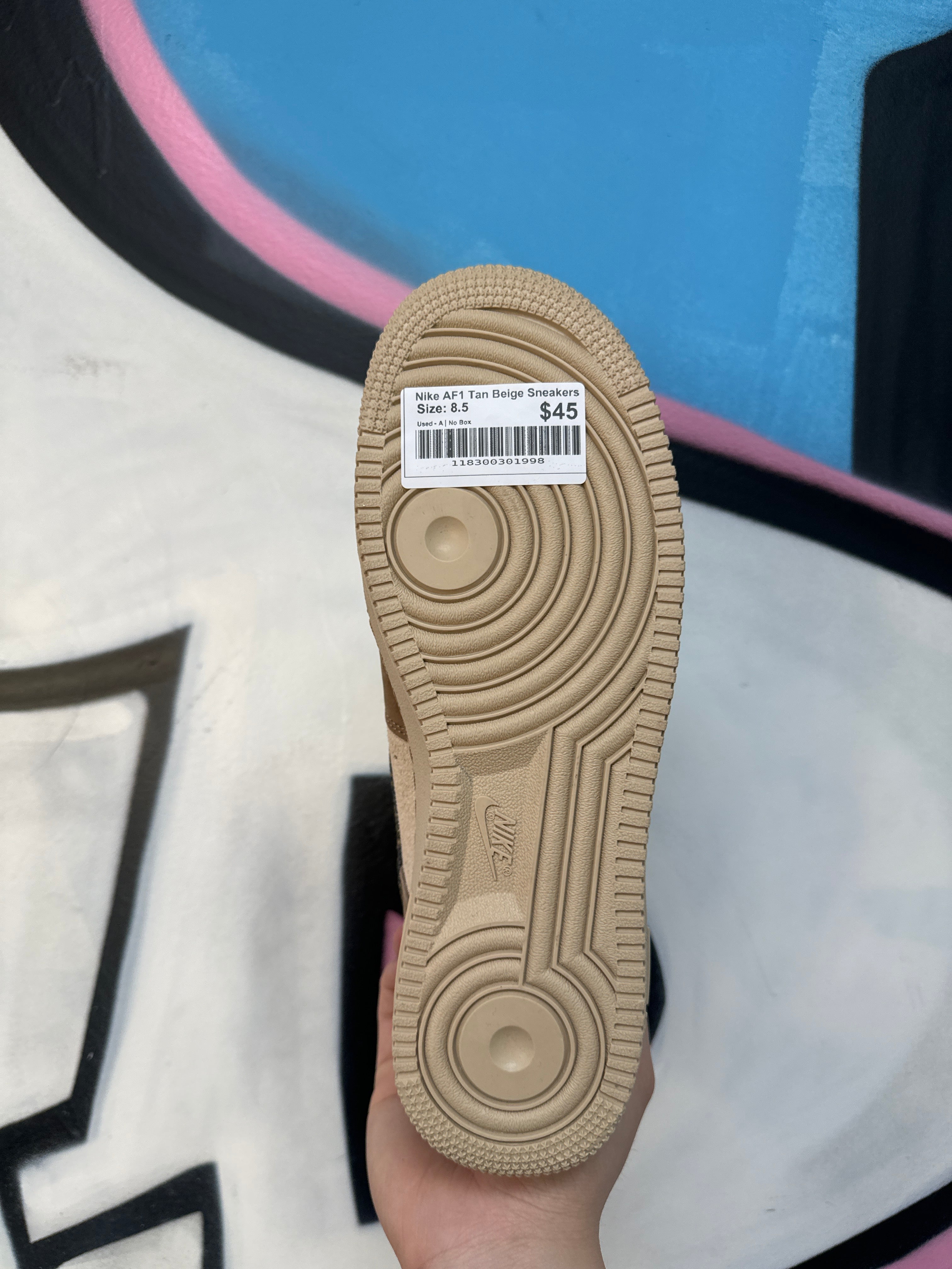 Nike AF1 Tan Beige Sneakers