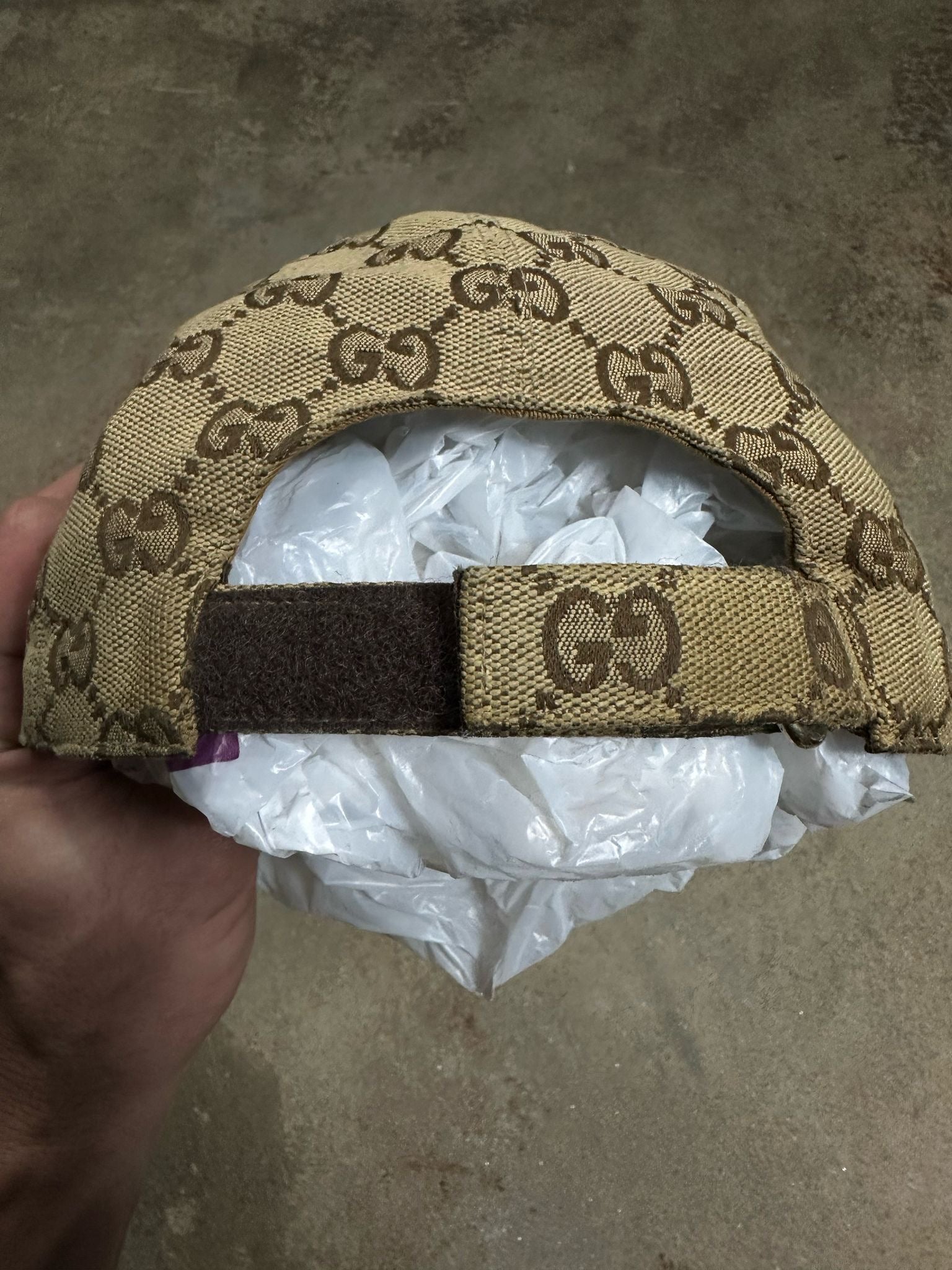 Gucci Patch Hat Brown Mono Used Medium