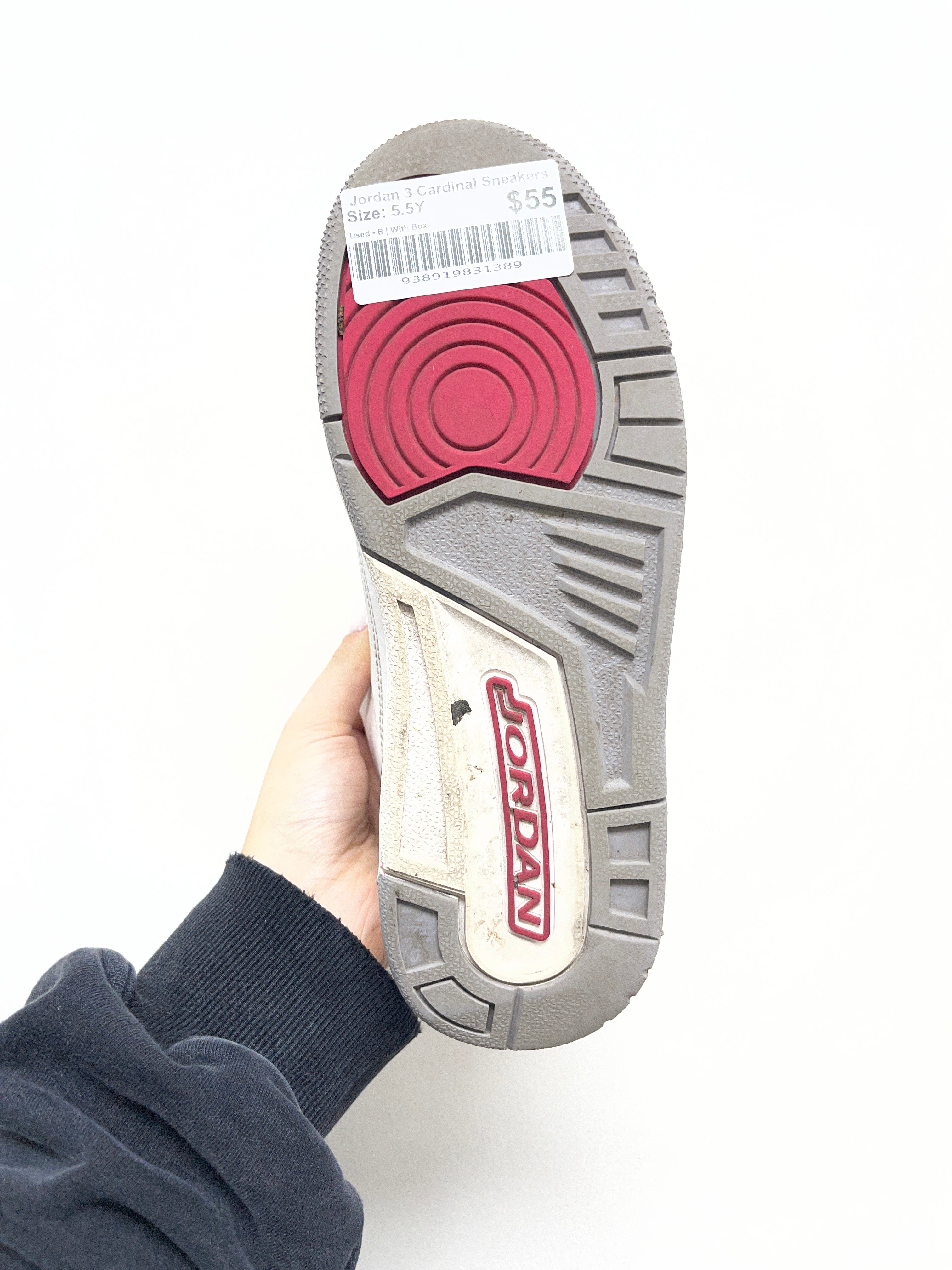 Jordan 3 Cardinal Sneakers