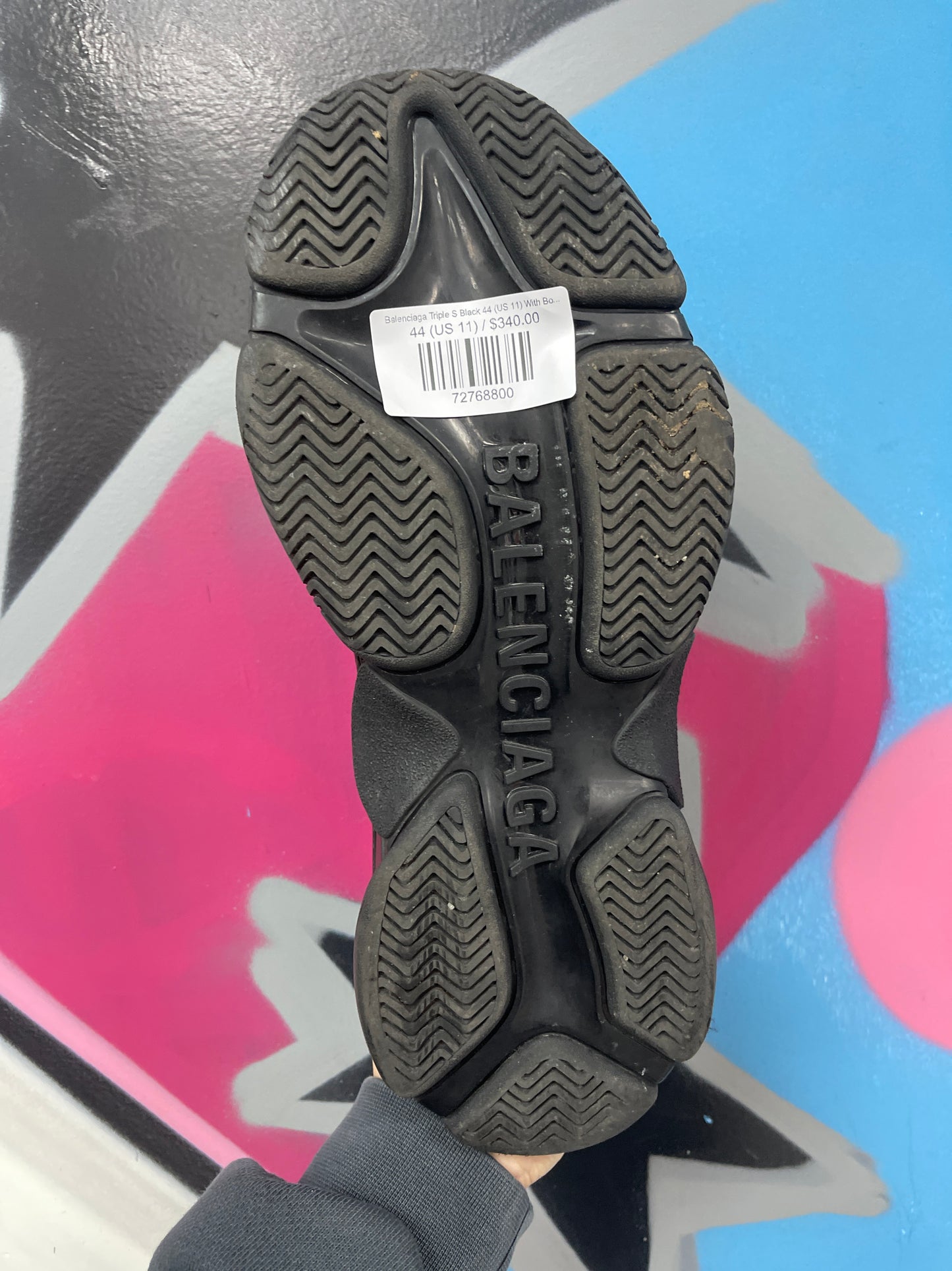 Balenciaga Triple S Black 44 (US 11) With Box Used