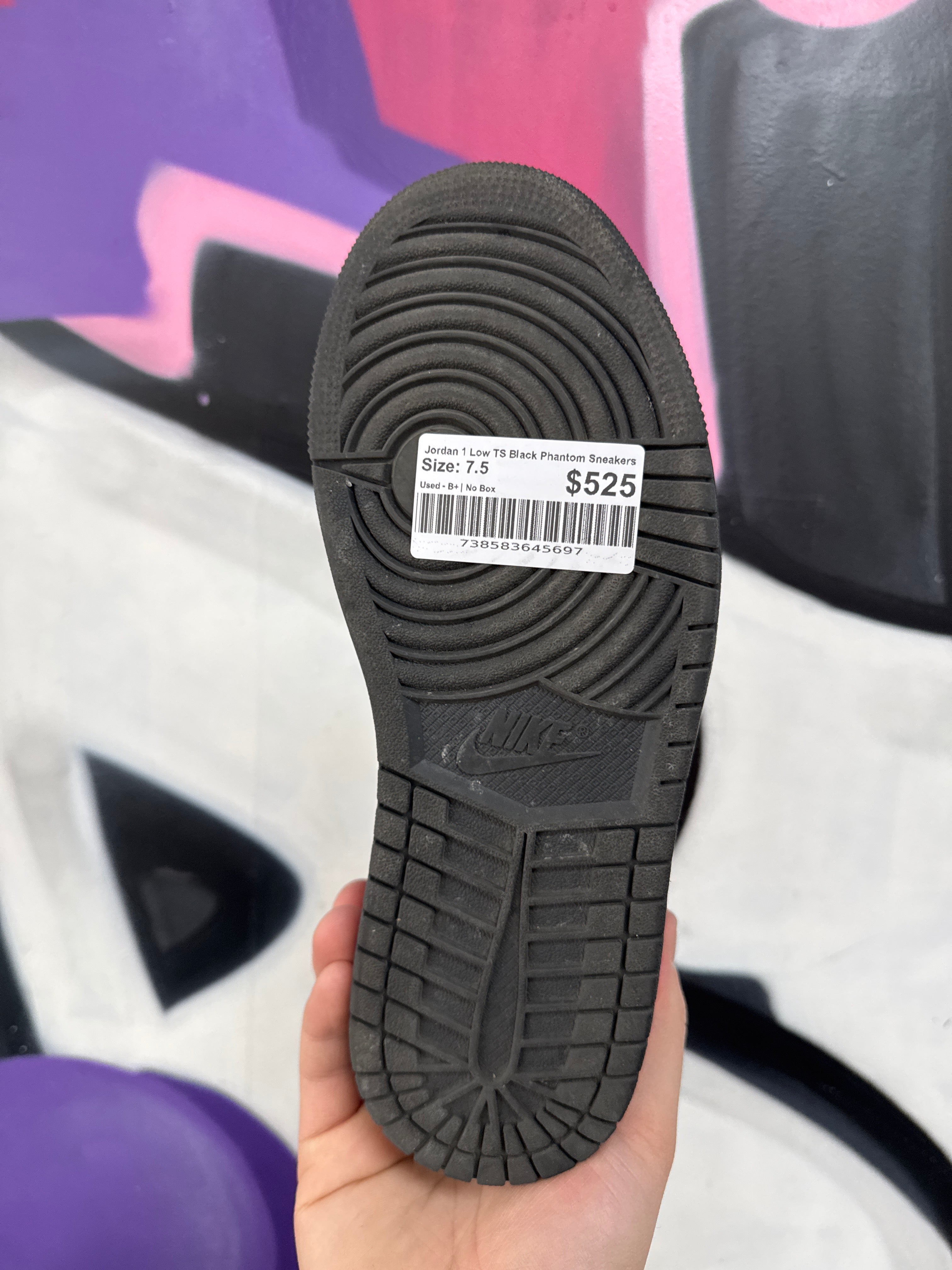 Jordan 1 Low TS Black Phantom Sneakers