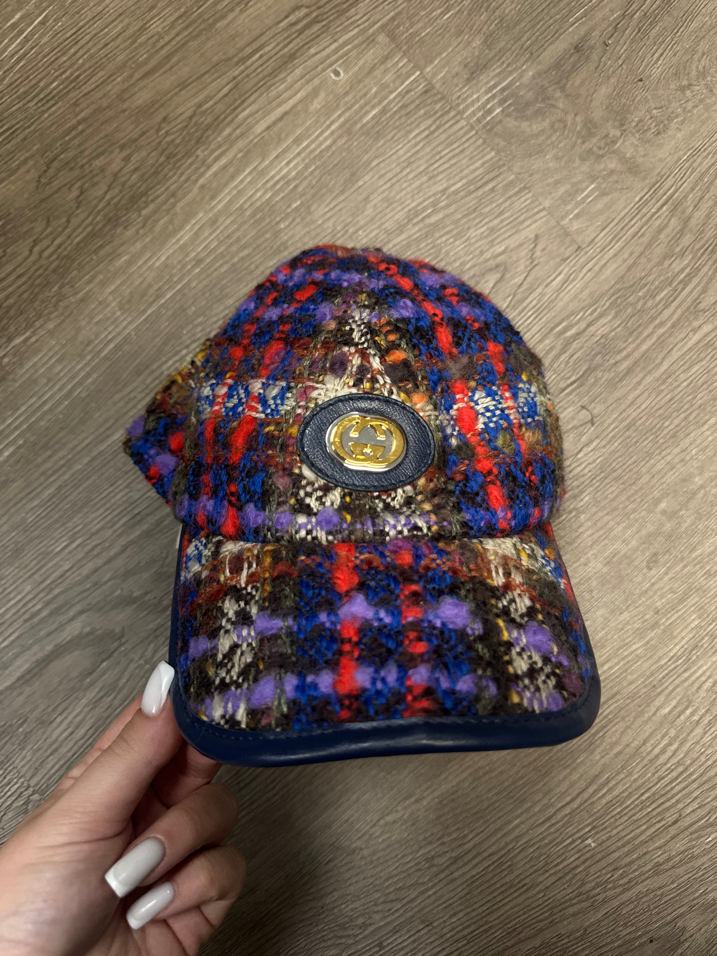 Gucci Multi Color Tweed GG Hat