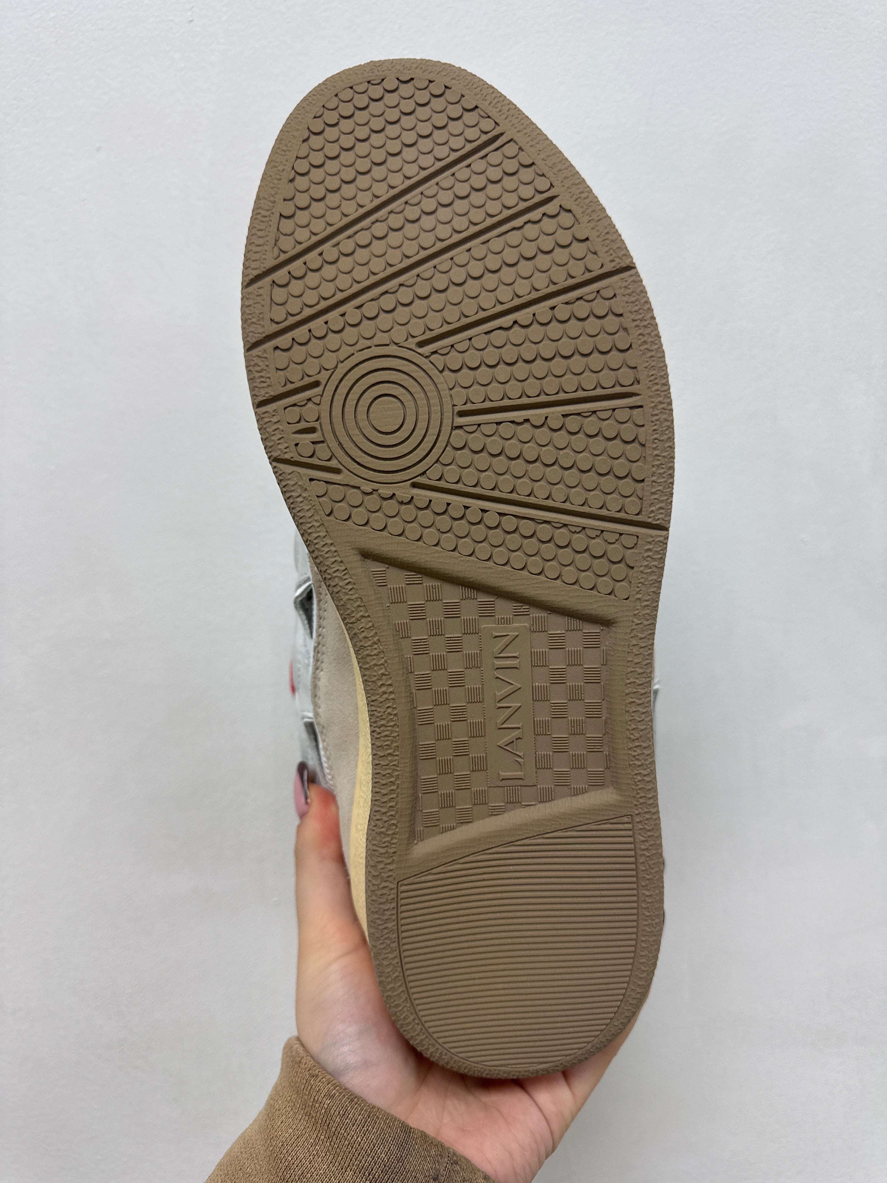 Lanvin White RWB Curb Sneakers