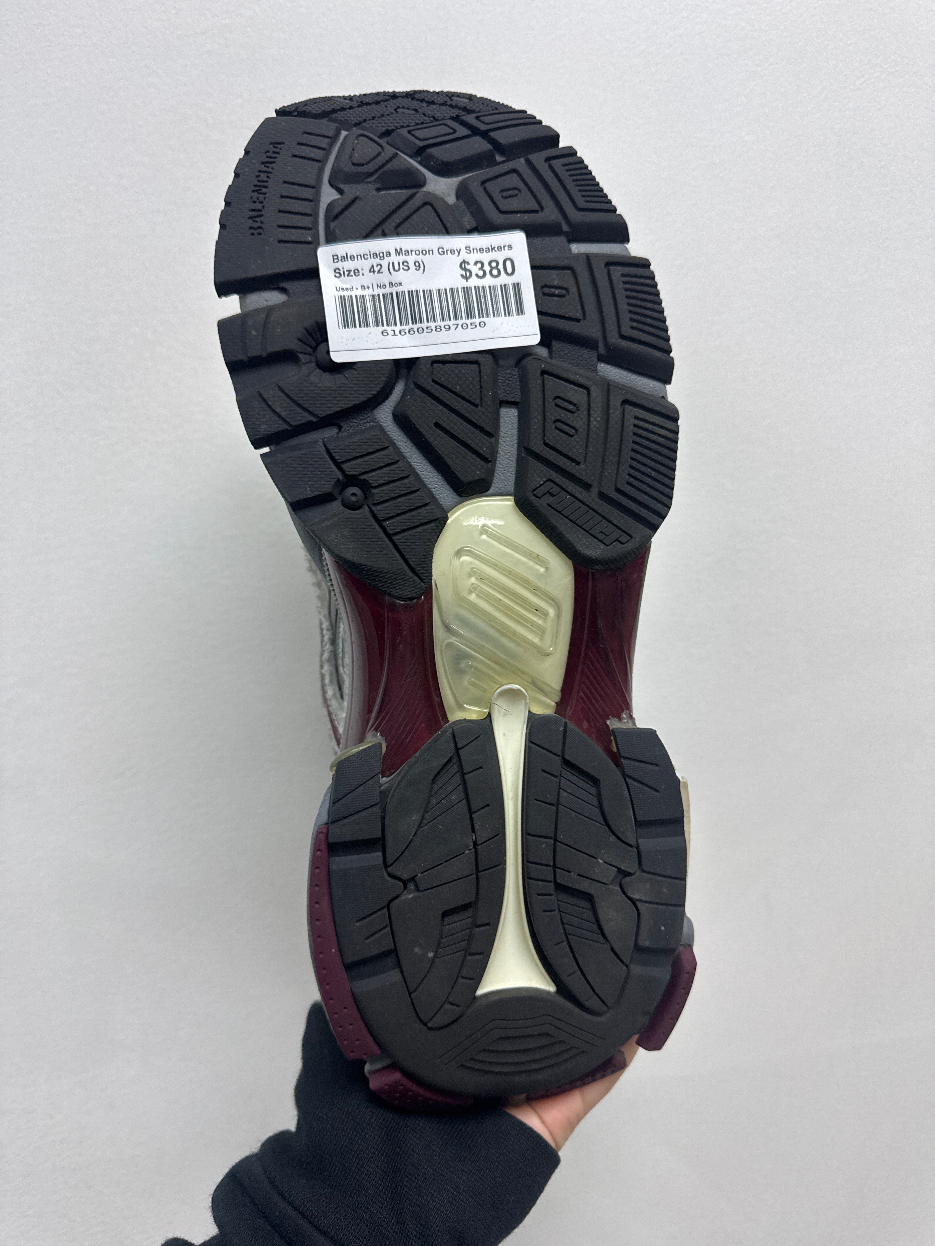 Balenciaga Maroon Grey Sneakers