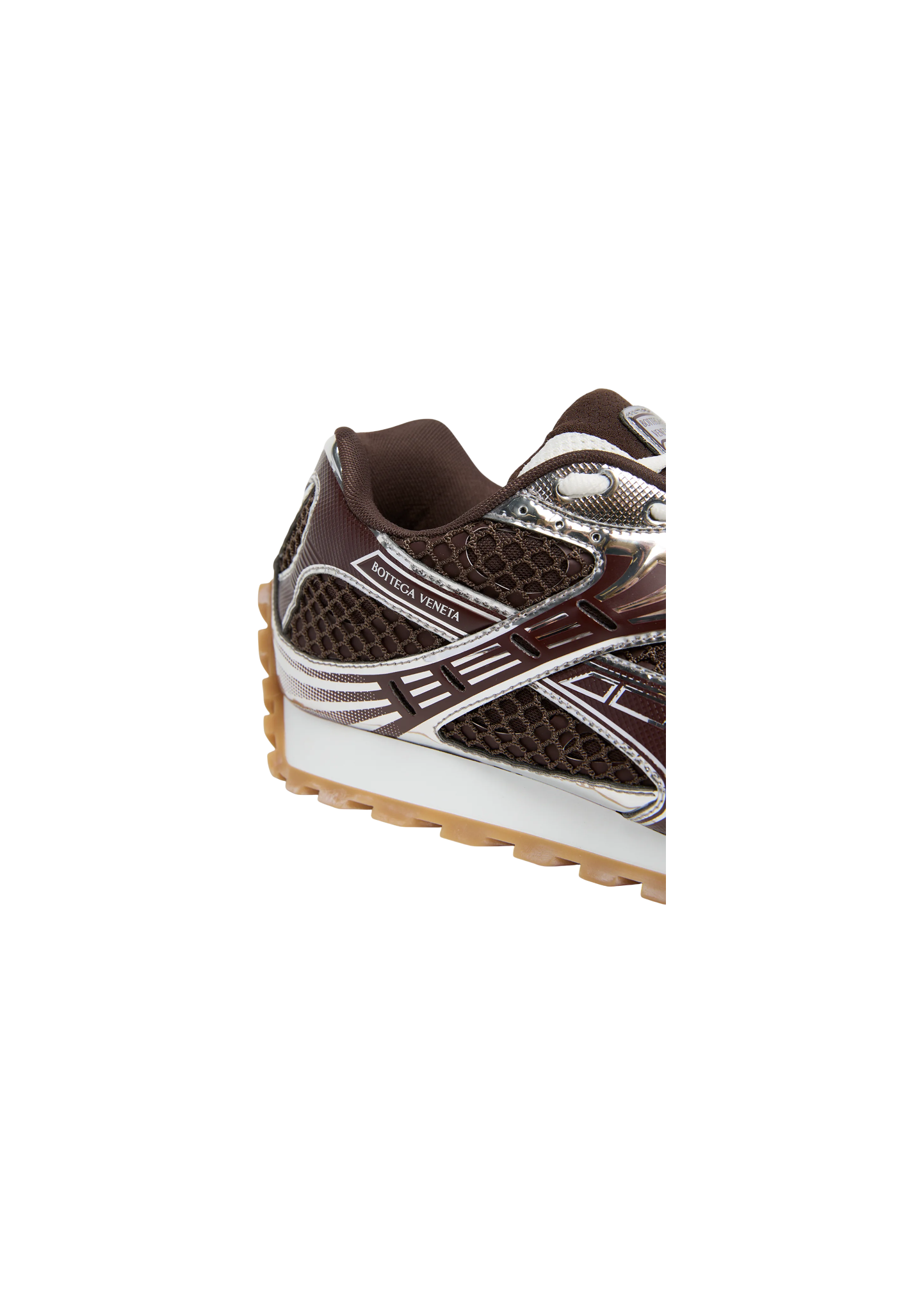 Bottega Veneta 'Orbit' Brown & Silver Sneakers