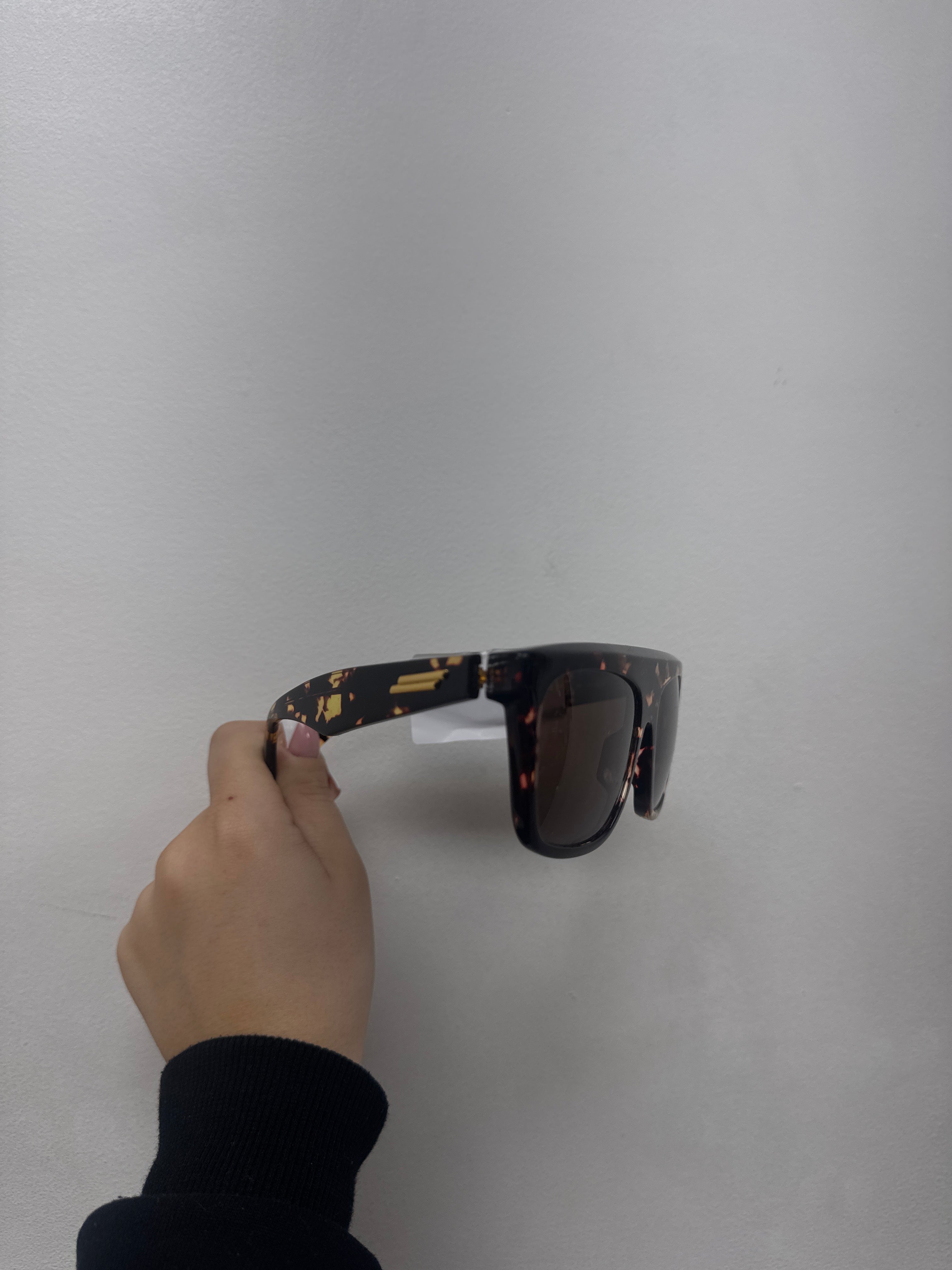 Bottega Veneta Brown White Thick Frame Tinted Sunglasses