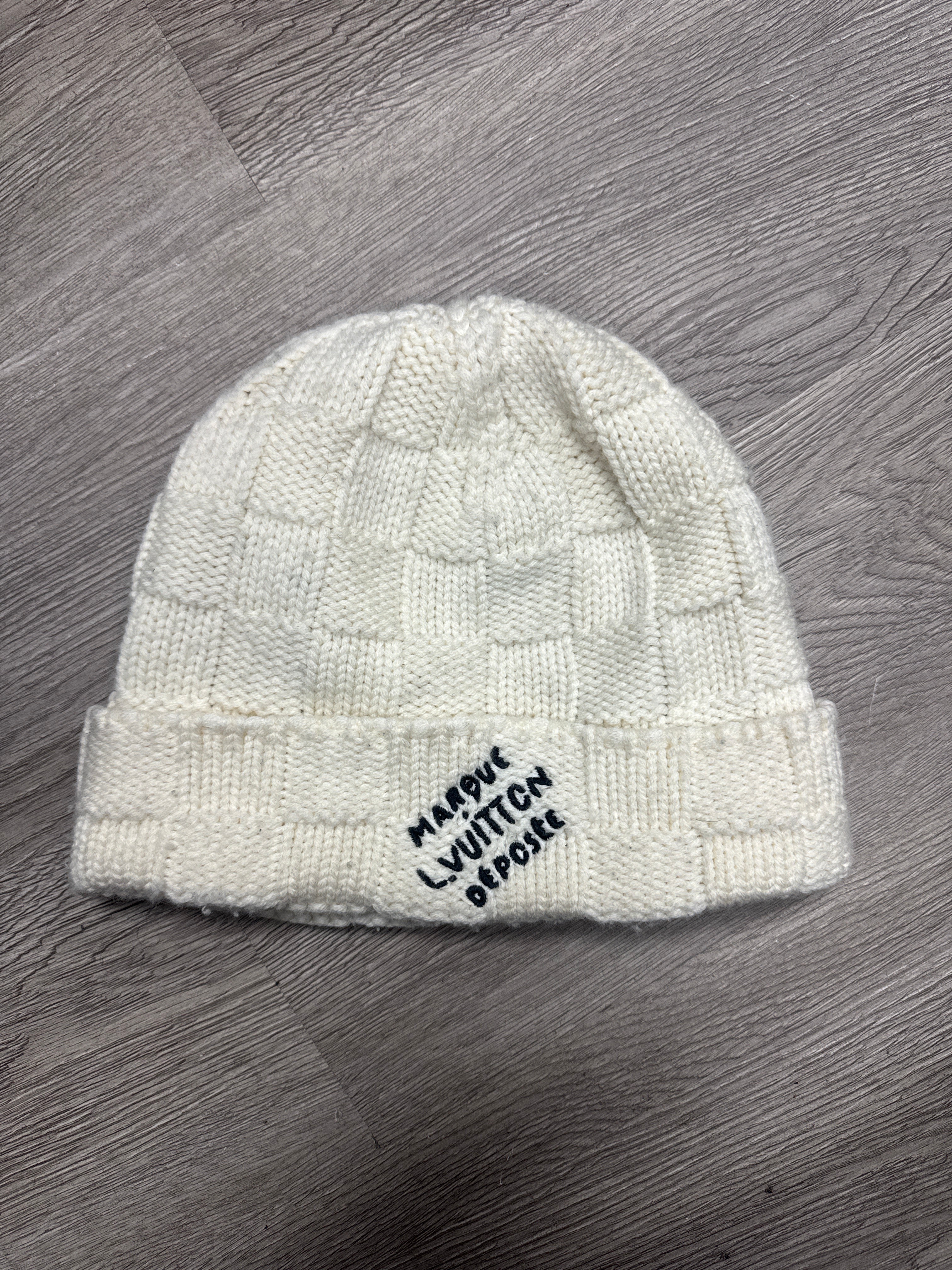 Louis Vuitton Cream Marque Beanie
