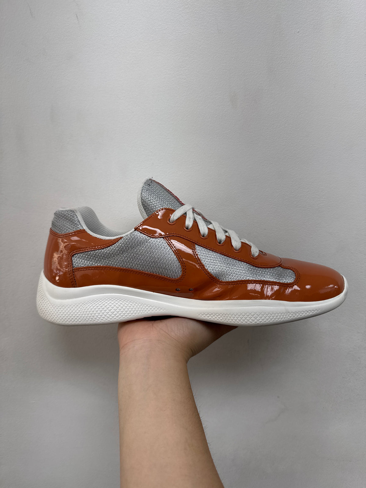 Prada Medlar Orange Cup Sneakers