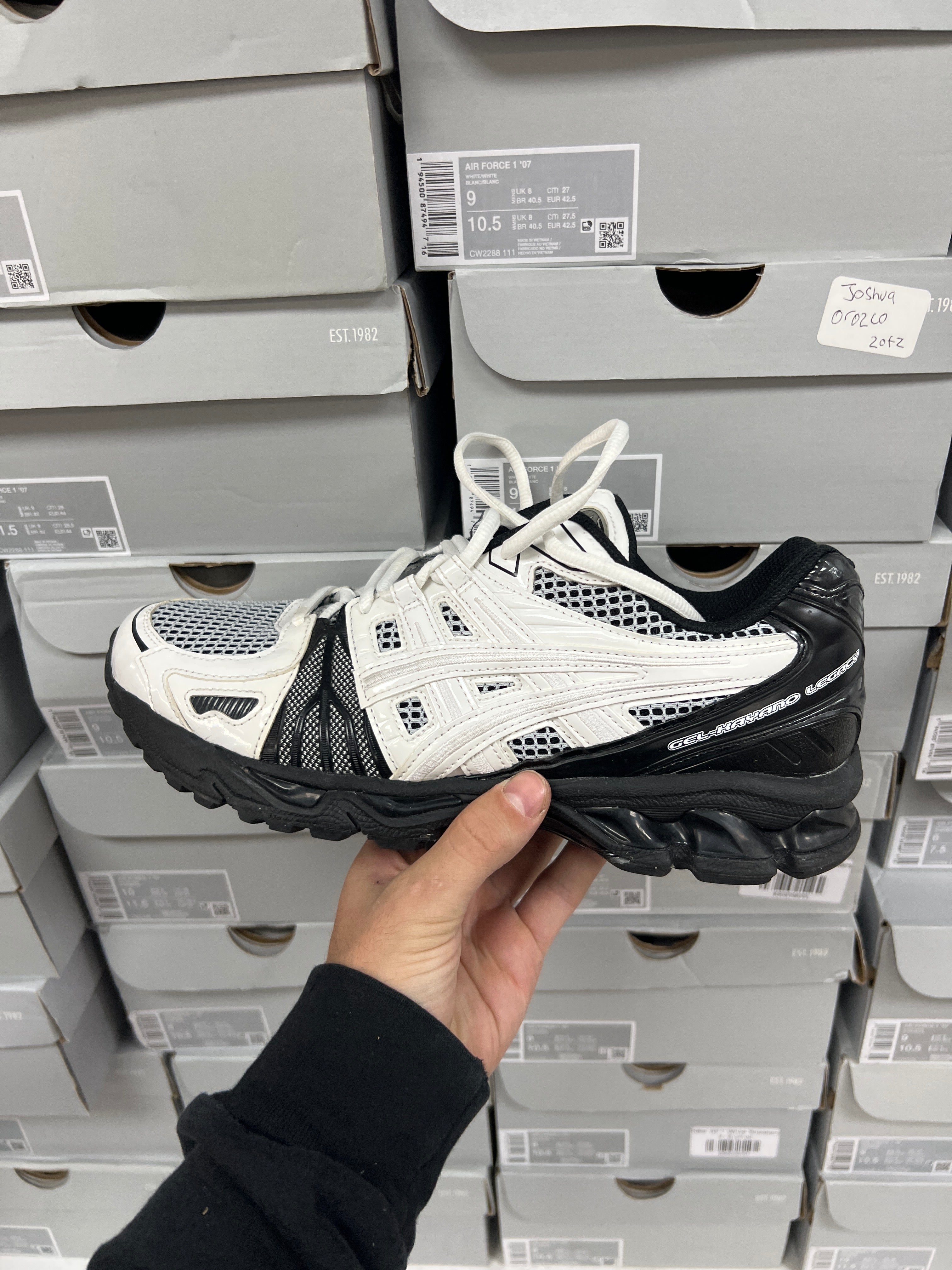 ASICS Black Kayano Legacy White Black Sneakers