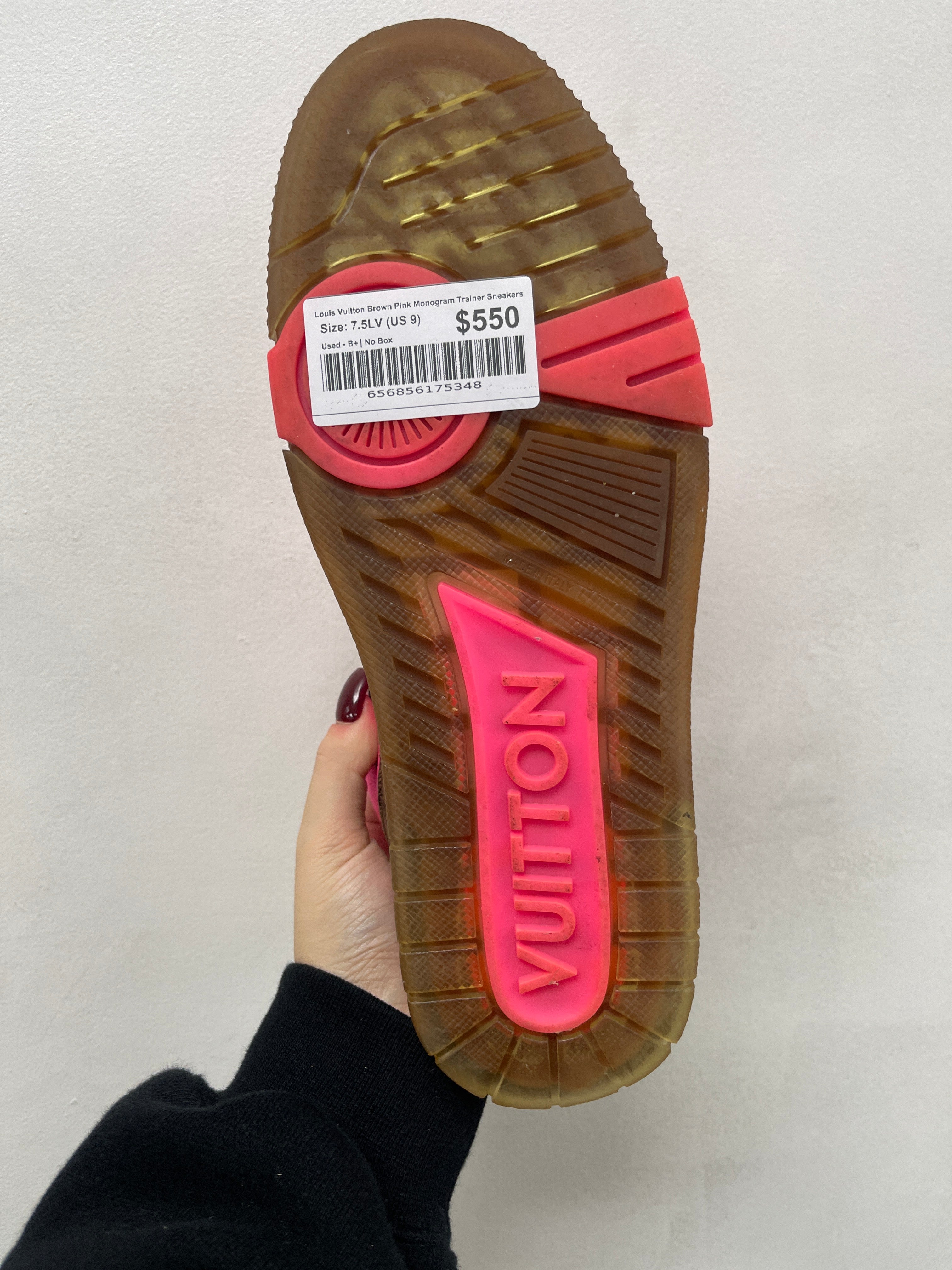 Louis Vuitton Brown Pink Monogram Trainer Sneakers