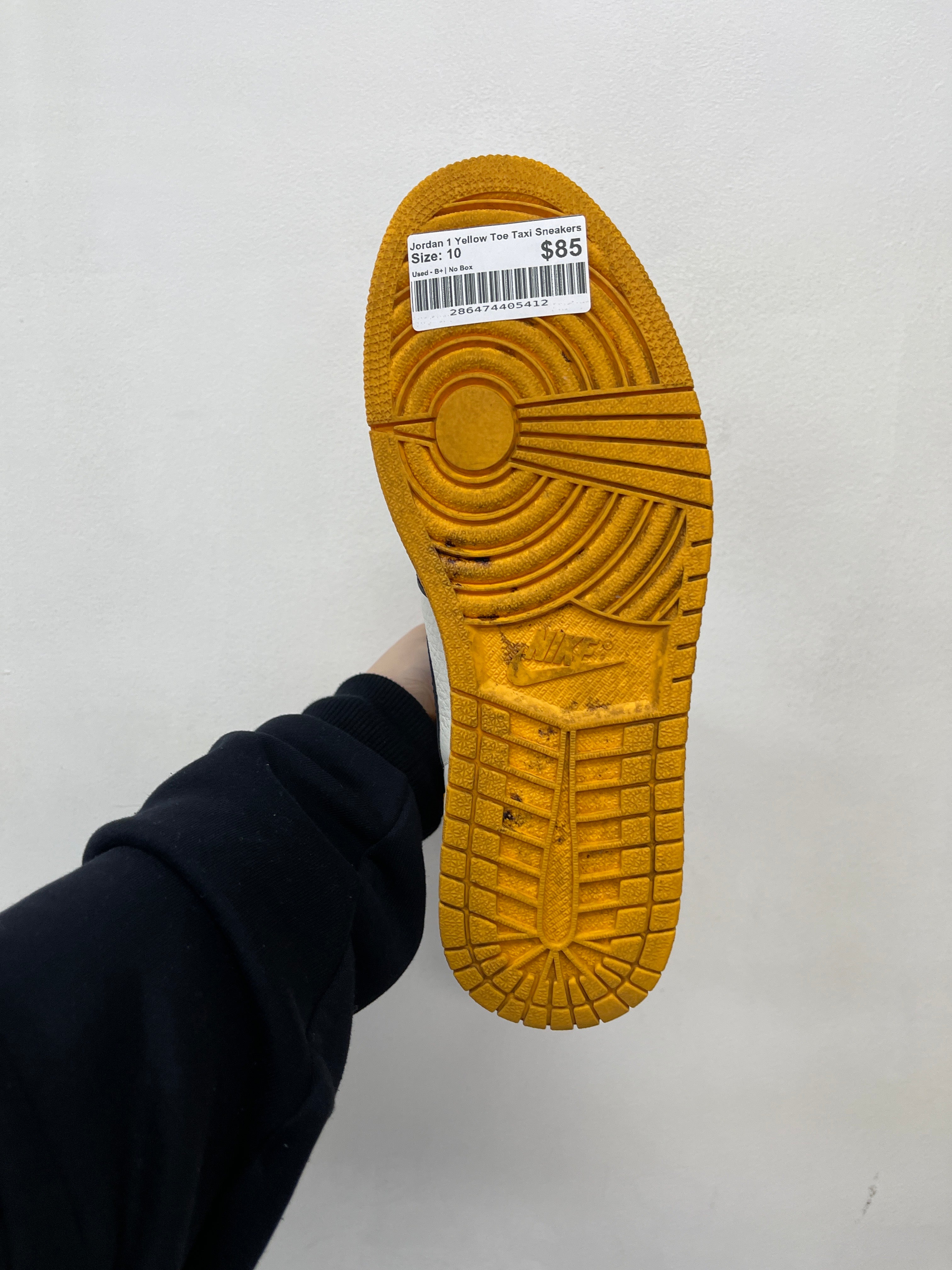 Jordan 1 Yellow Toe Taxi Sneakers