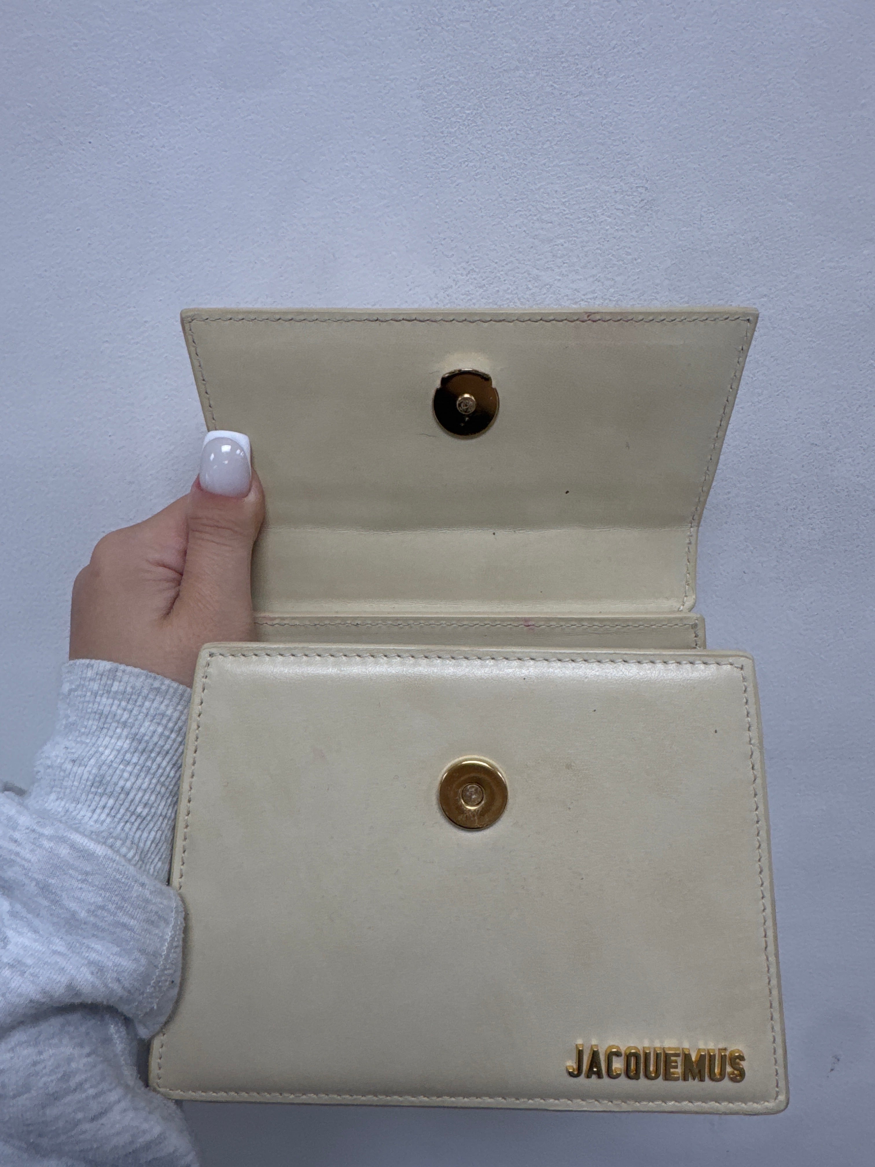 Jacquemus Cream Le Chiquito Neoud Leather Bag