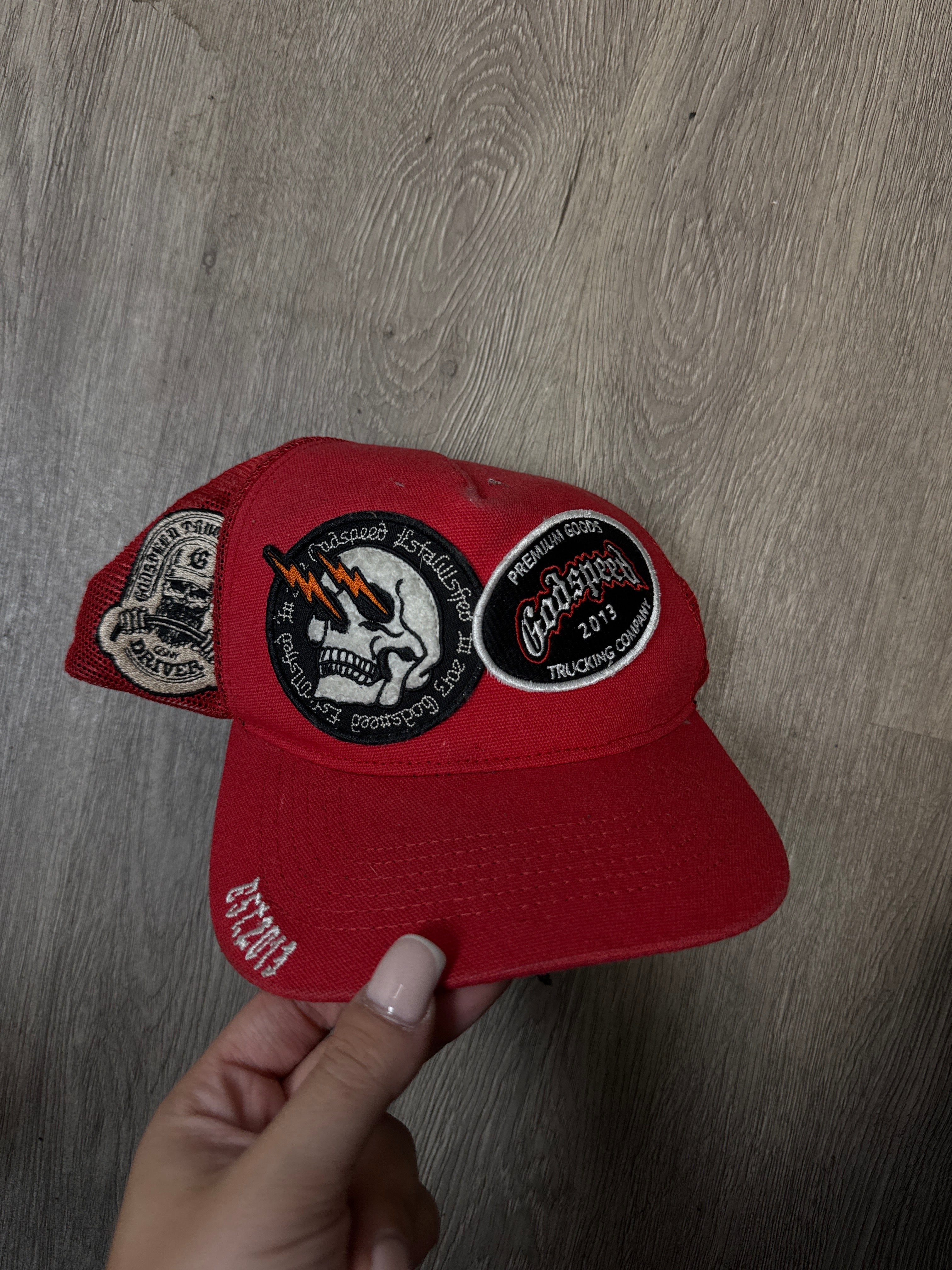 Godspeed Red Patchwork Hat