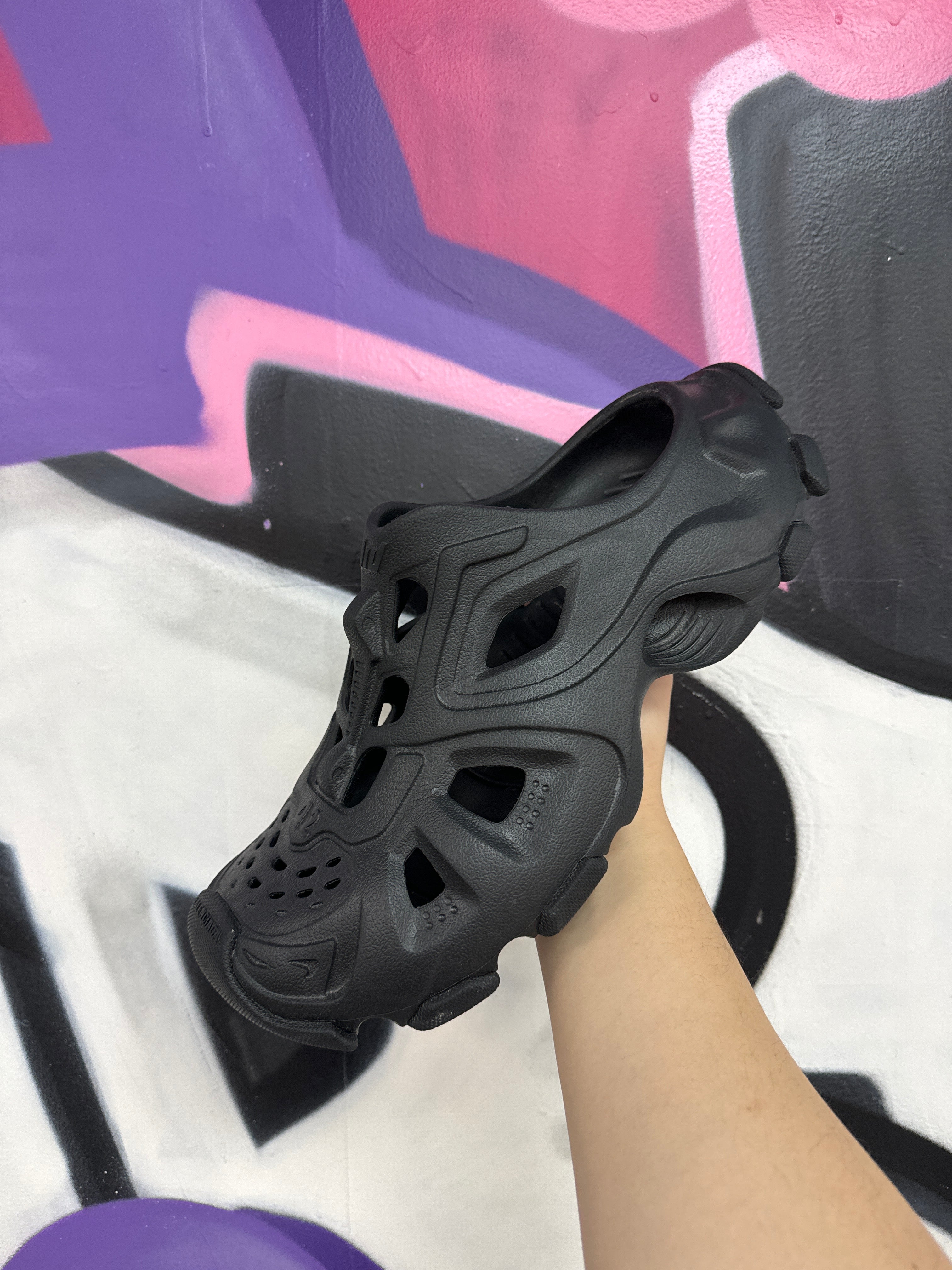 Balenciaga Black HD Mule Slides