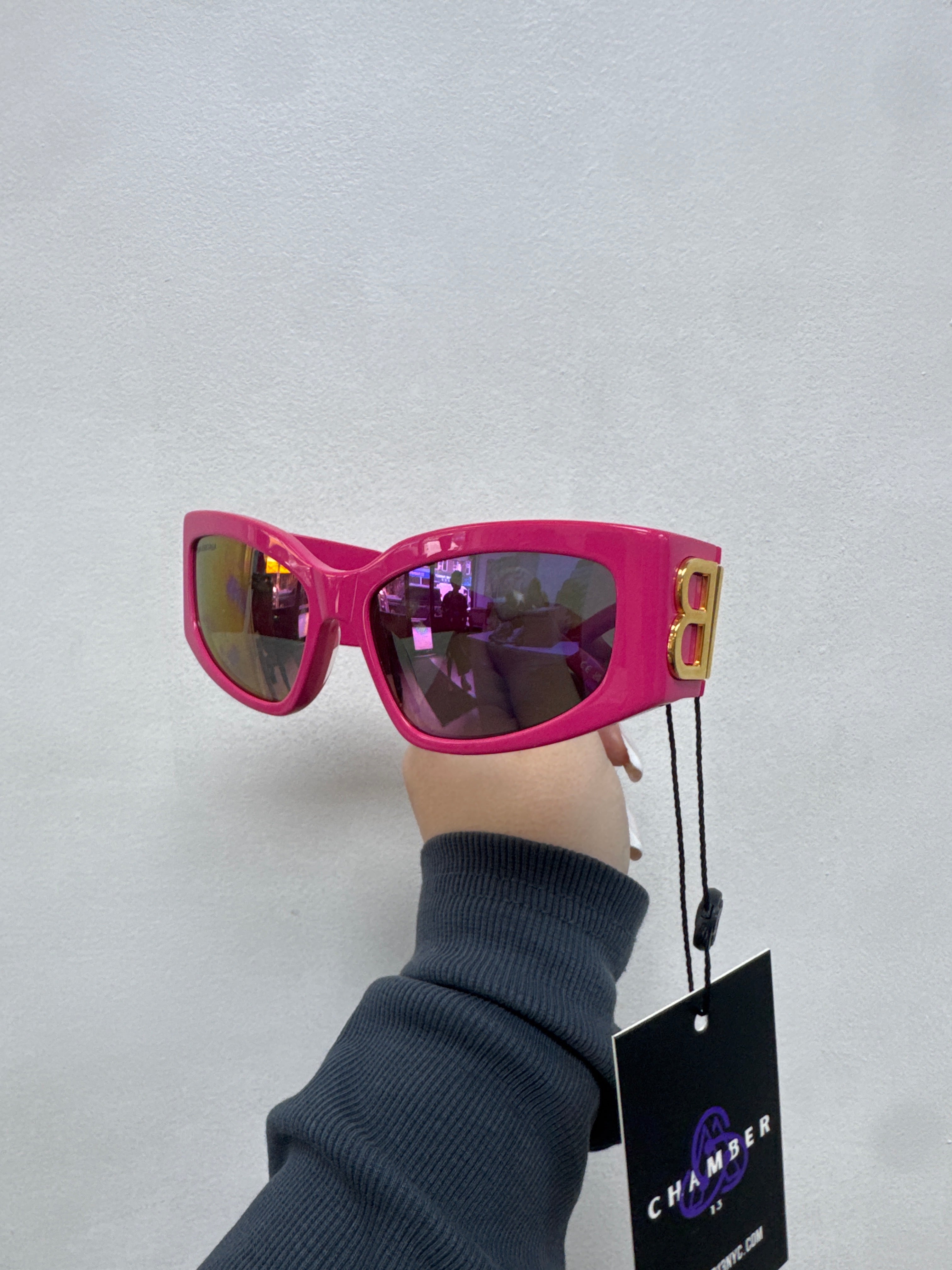 Balenciaga Pink Gold BB Sunglasses