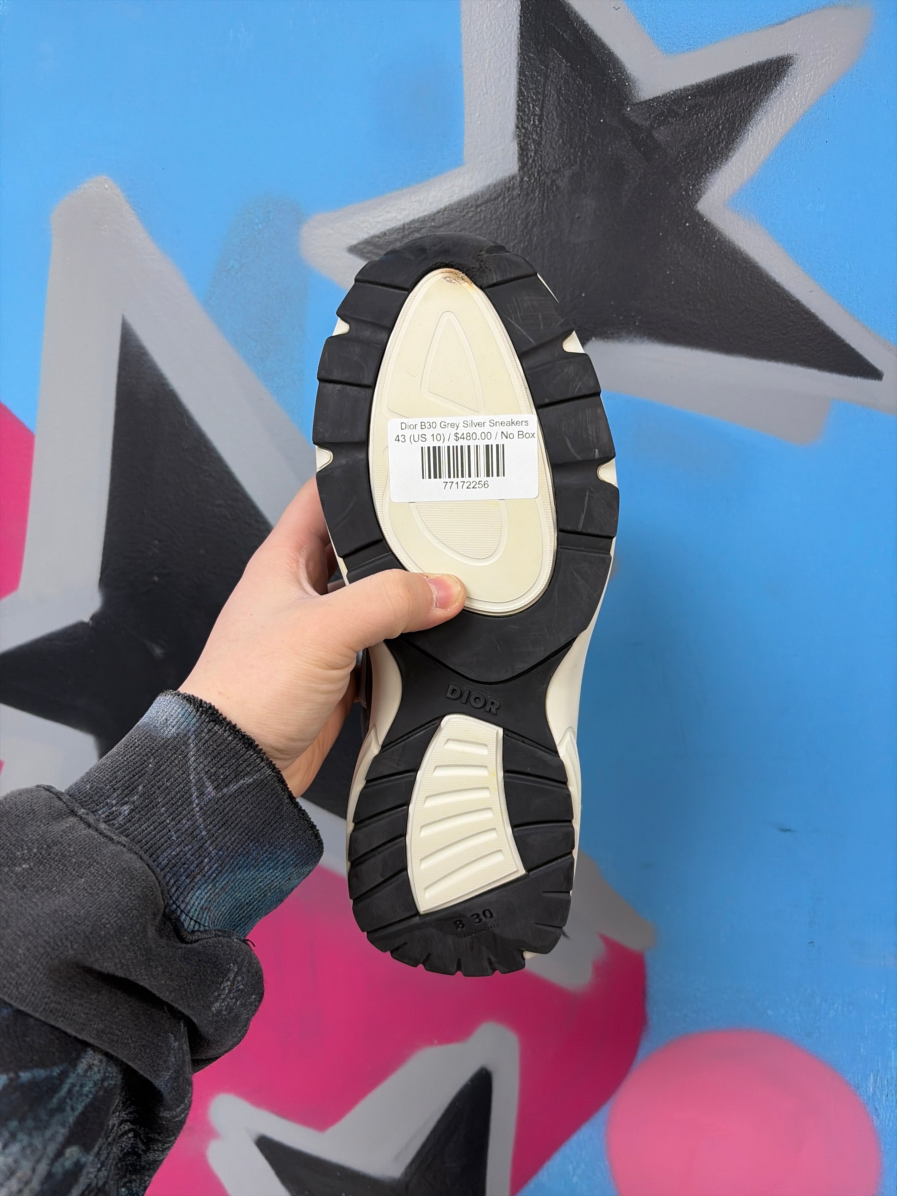 Dior B30 Grey Silver Sneakers