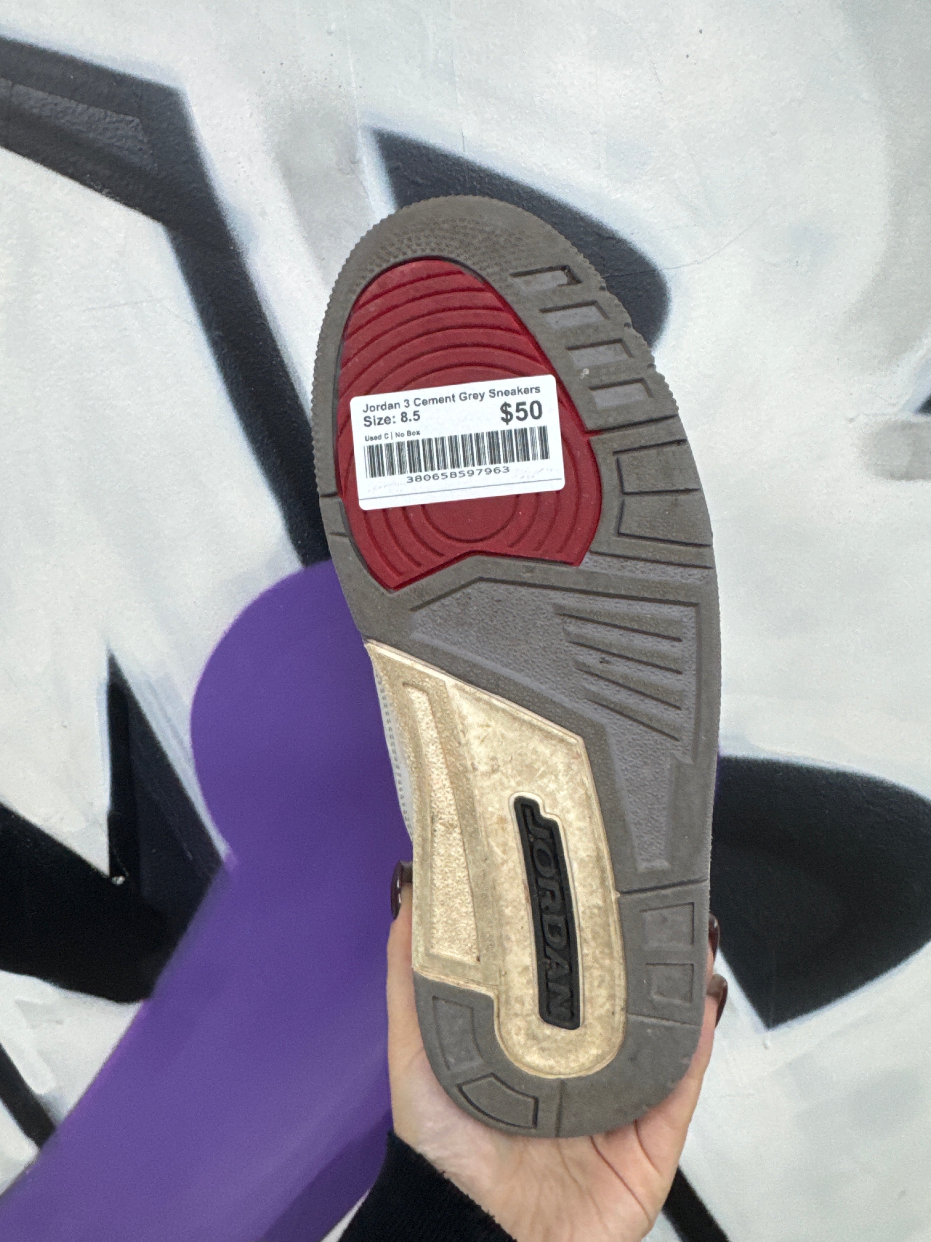 Jordan 3 Cement Grey Sneakers