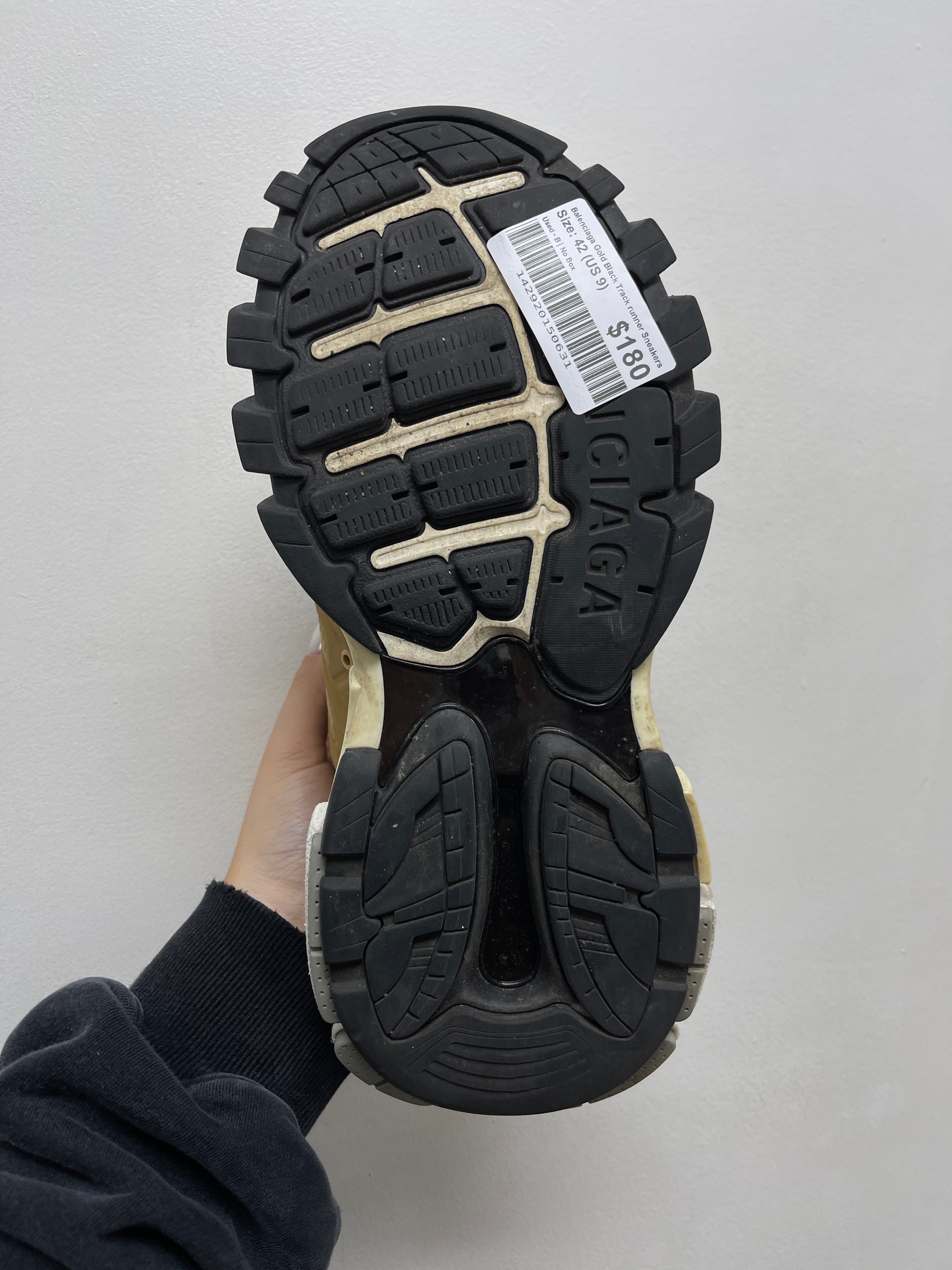 Balenciaga Gold Black Track runner Sneakers