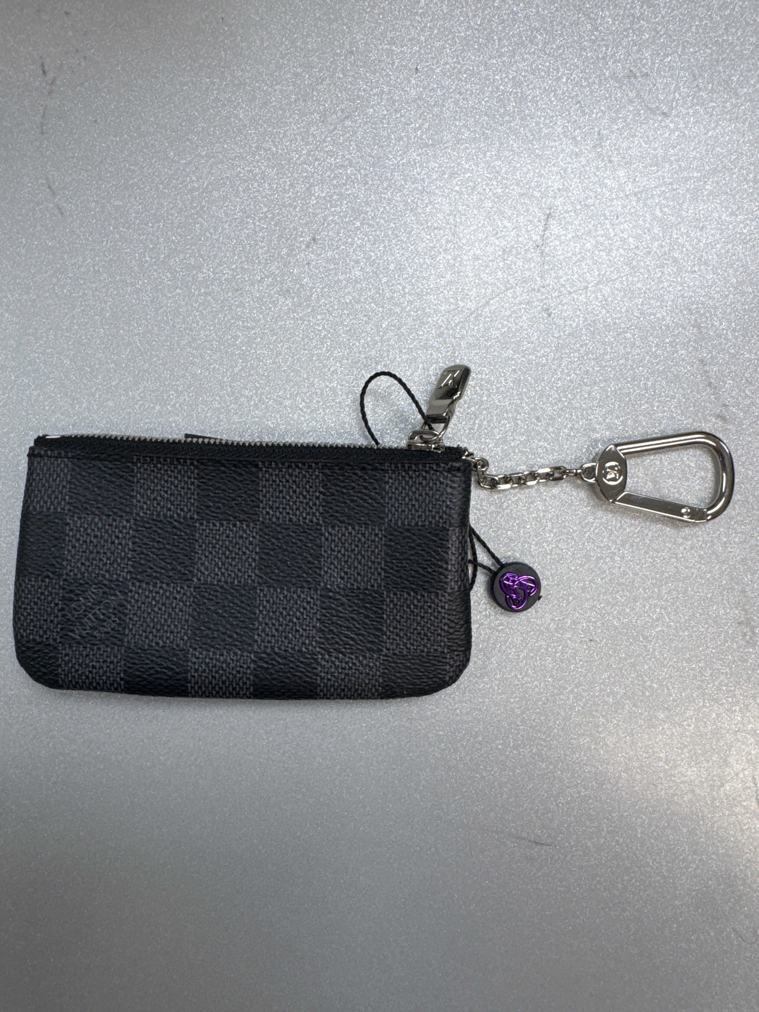 Louis Vuitton Black Grey Damier Coin Pouch Wallet