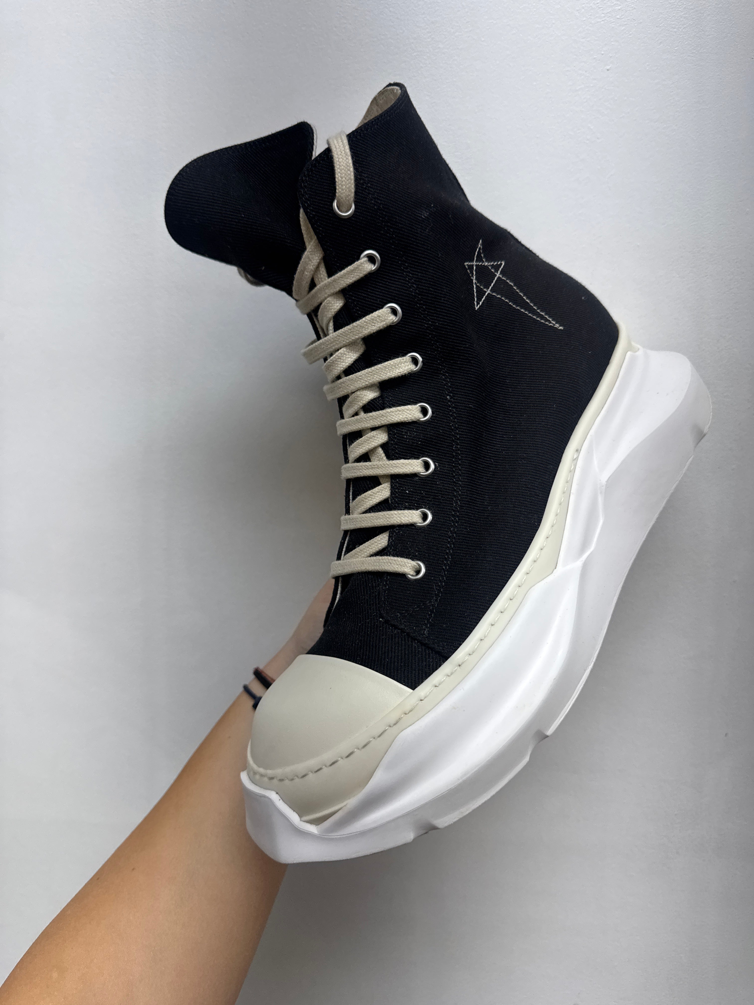 Rick Owens Black Abstract Ramone Sneakers