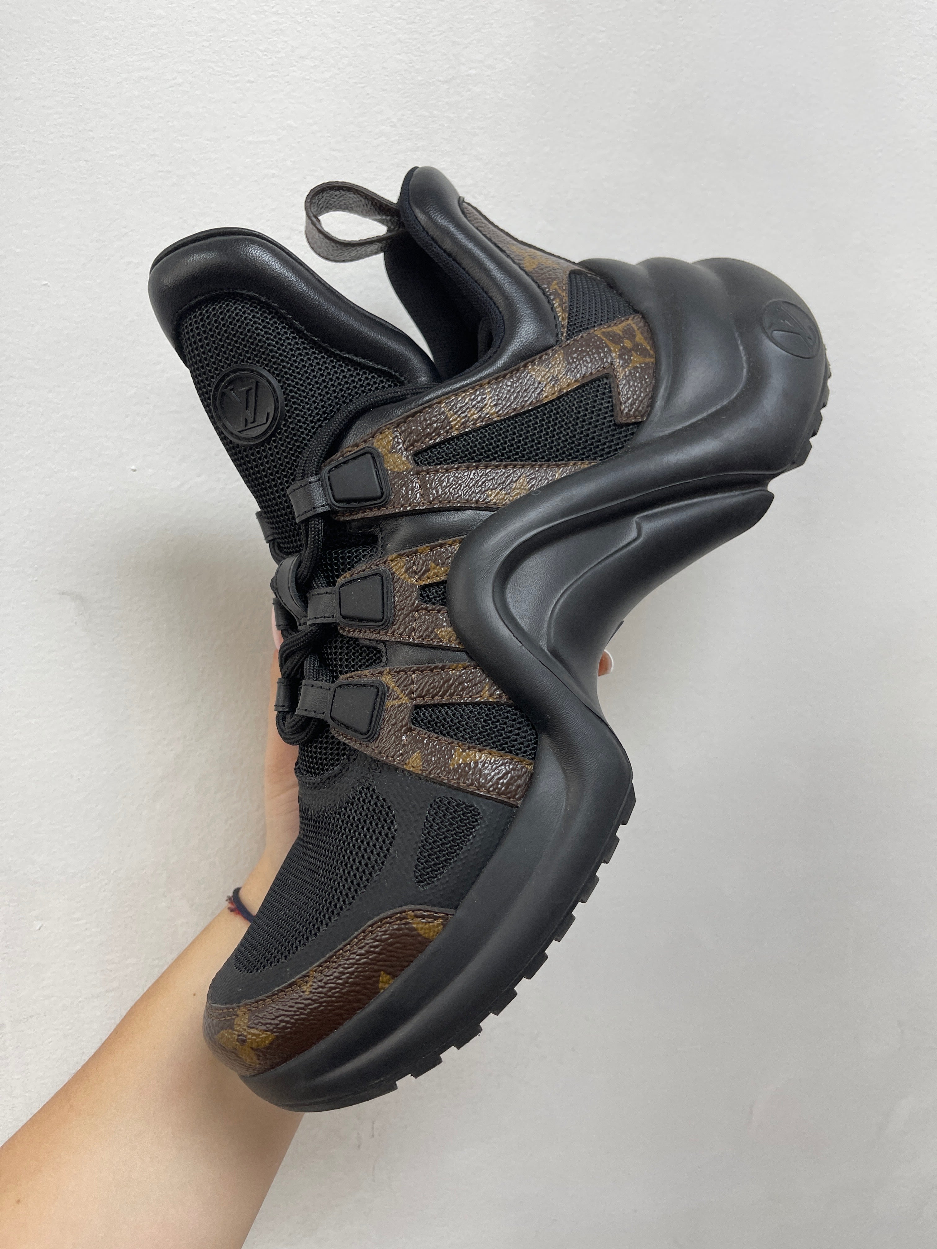 Louis Vuitton Black Brown Monogram Archlight Sneakers